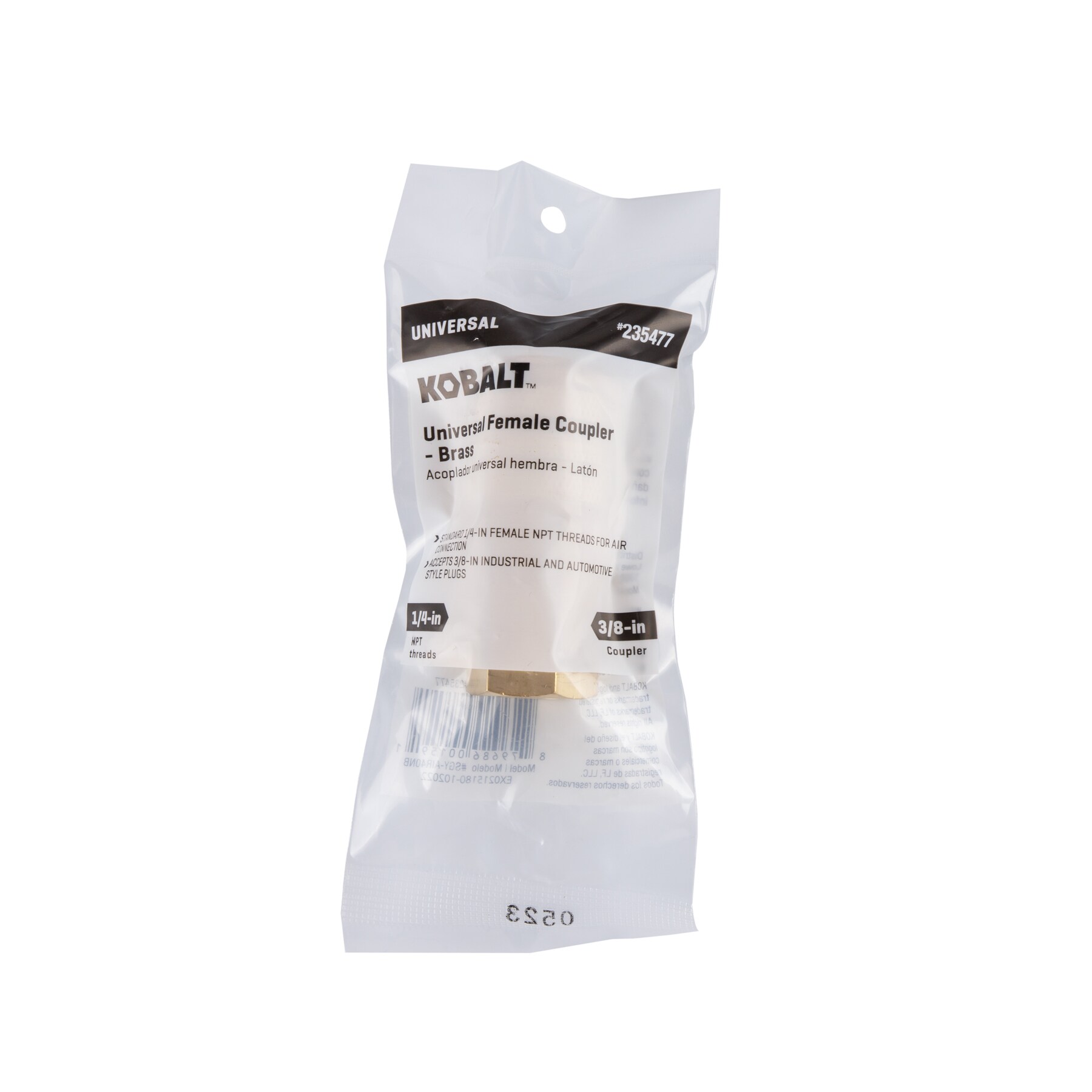 Adaptador Universal de Latón para Acoplar Mujer de 3/8 pulgadas Kobalt SGY-AIR40NB