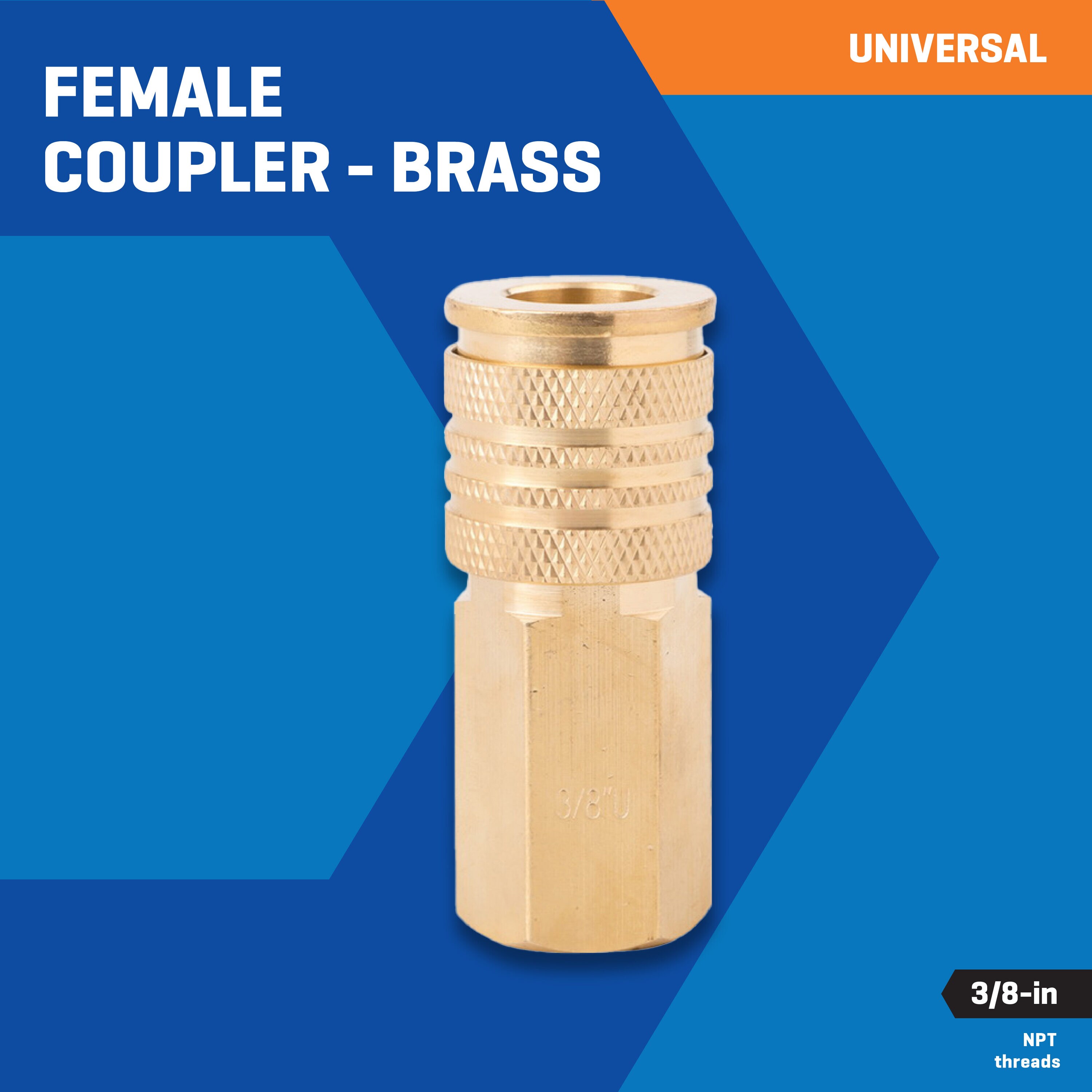 Adaptador Universal de Latón para Acoplar Mujer de 3/8 pulgadas Kobalt SGY-AIR40NB