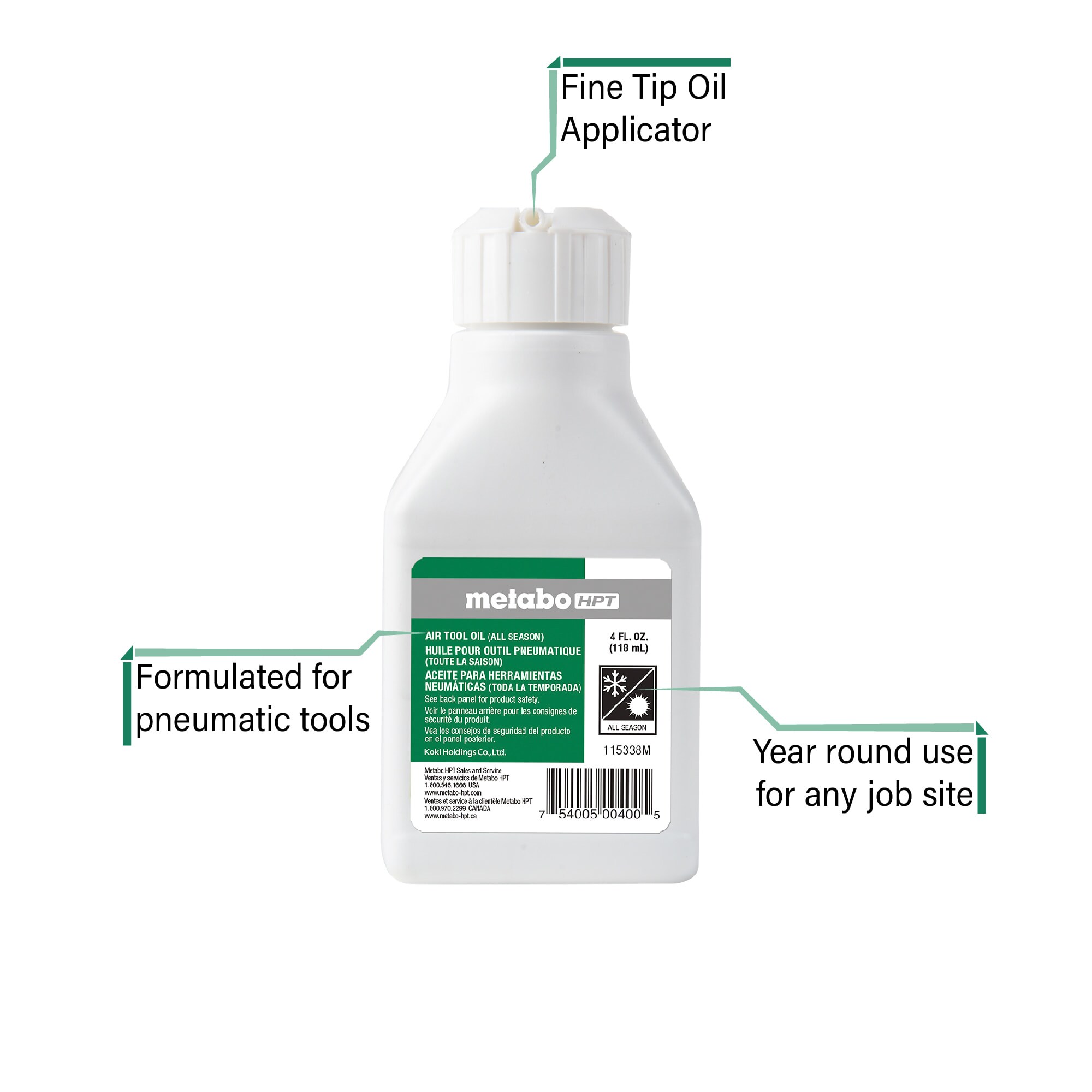 Aceite para herramientas resistente a todas las condiciones Metabo HPT 115338M