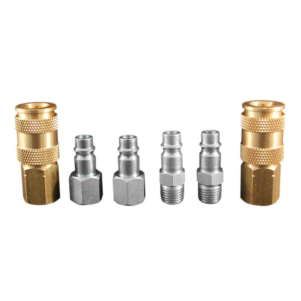 Juego de Acoplador y Conector Neumático Milton HIGHFLOWPRO Estilo V/Interfaz Europea 1/4-in NPT 6 PC S-217