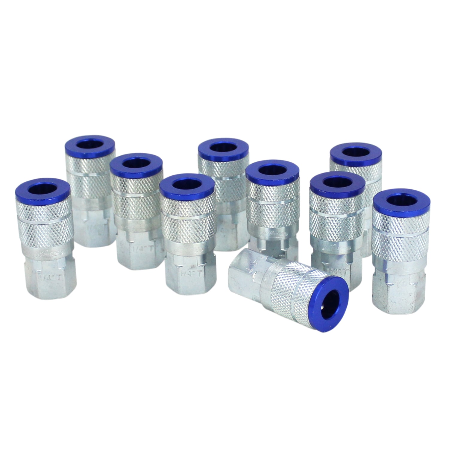 Acoplamientos neumáticos ColorFit de Milton estilo T 1/4 pulgadas hembra NPT BX 10 785TC
