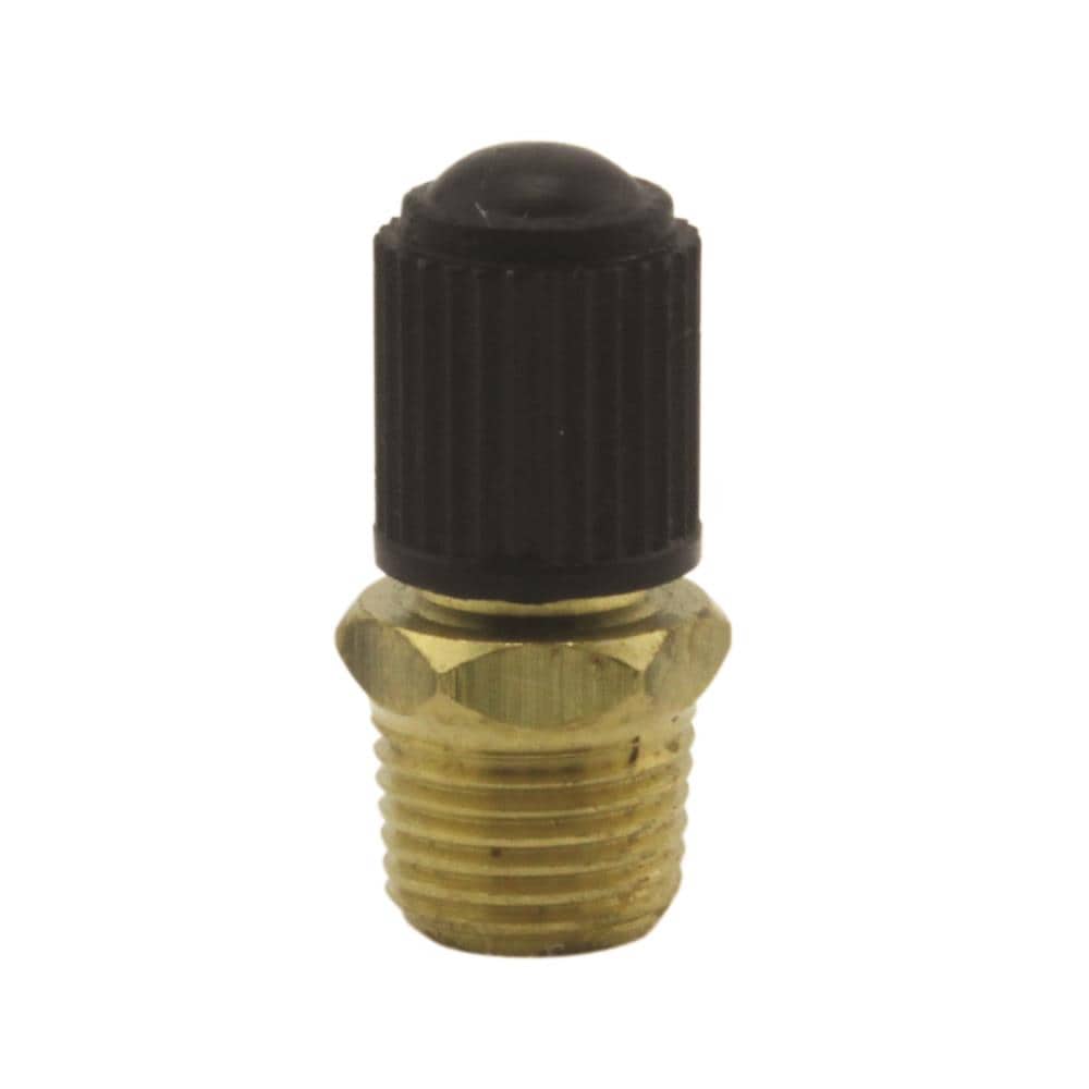 Válvula de Tanque Milton 1/8-in NPT BX 100 - Válvula de Tanque de Compresor de Aire en Latón (1/8-in MNPT, Rosca para Caps de 0.305-32, 200 PSI) - Paquete de 100 684BK
