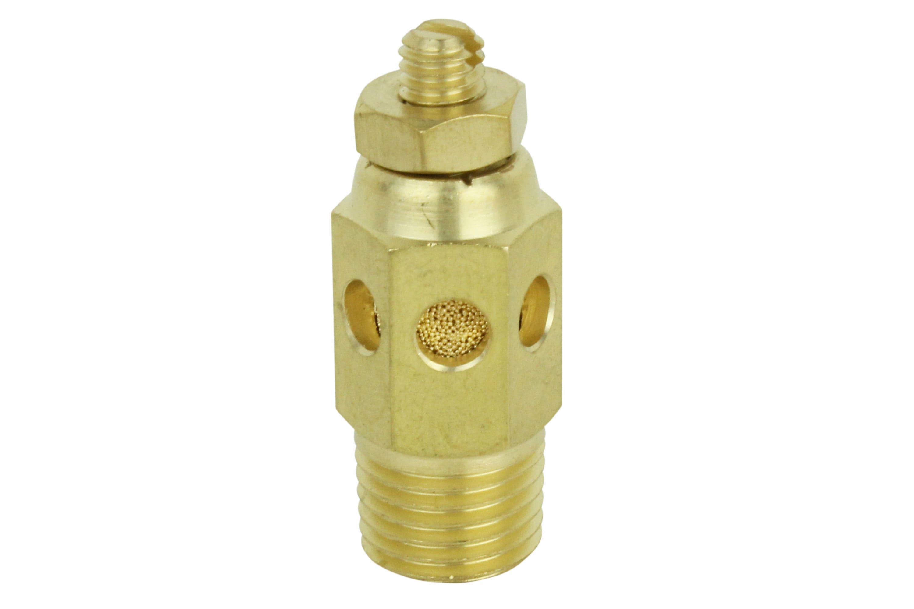 Control de Velocidad de Escape Milton para Silenciador, 1/4" MNPT - 40 Micras Silenciador de Bronce Sinterizado/Difusor de Aire y Reductor de Ruido - Caja de 10 1087-4