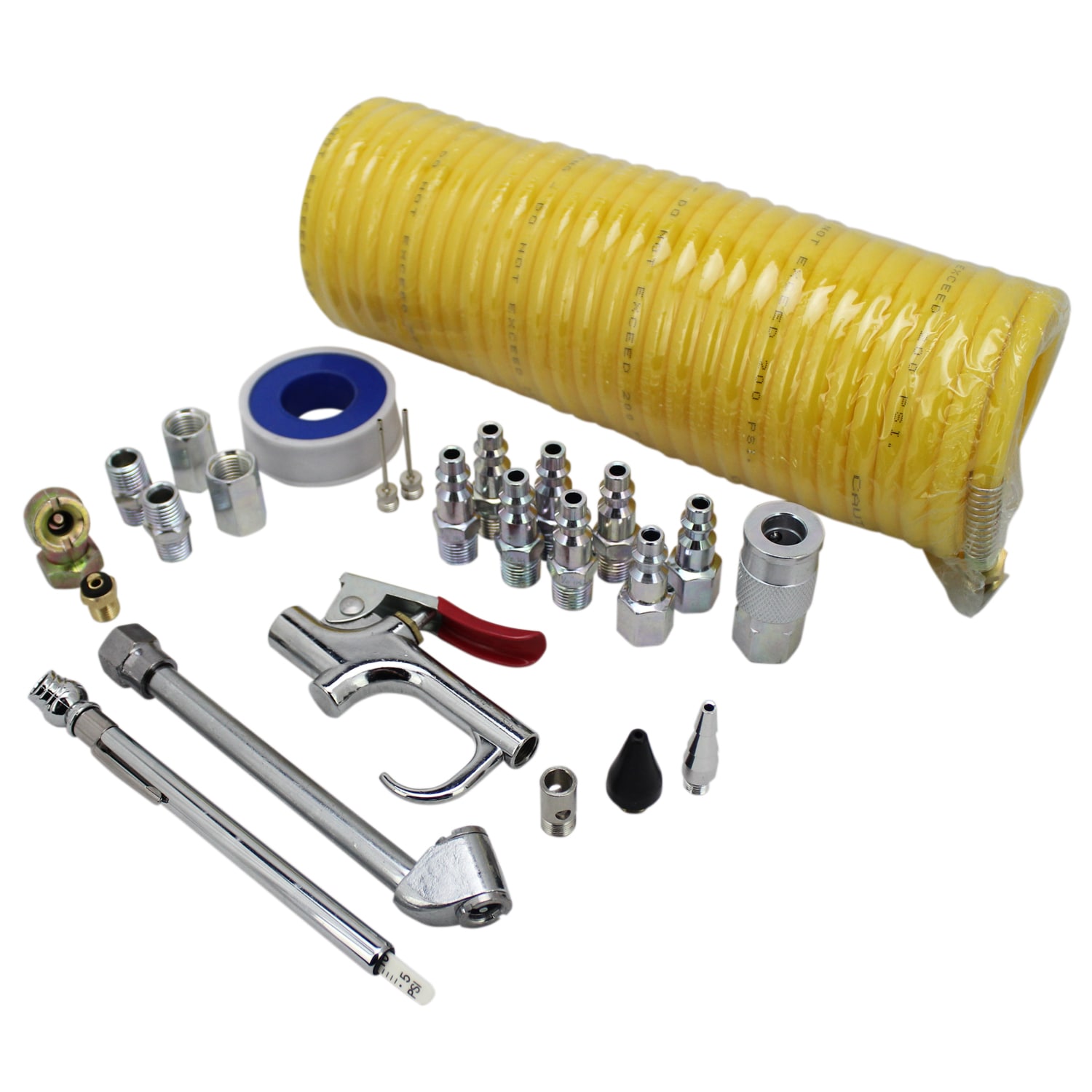 Kit de Manguera de Recoil Milton Exelair de 25' y Accesorios de Aire - 150 Psi Máx, (25 piezas) EX0325HKIT