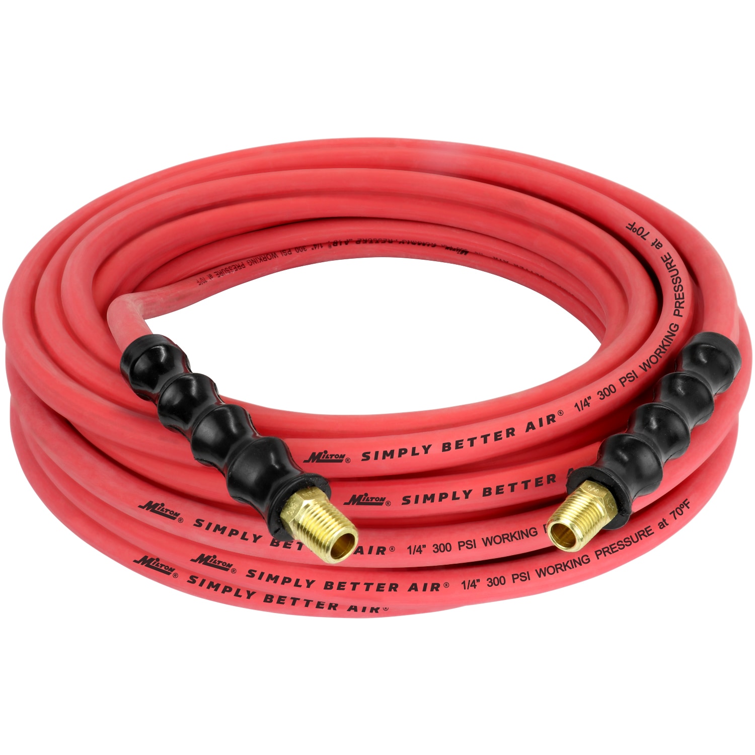 Manguera de Hule Ultra Ligera, Resistente y Duradera de Aire para Entornos Extremos ULR145014, 1/4" de Diámetro Interno X 50' (1/4" Macho NPT)