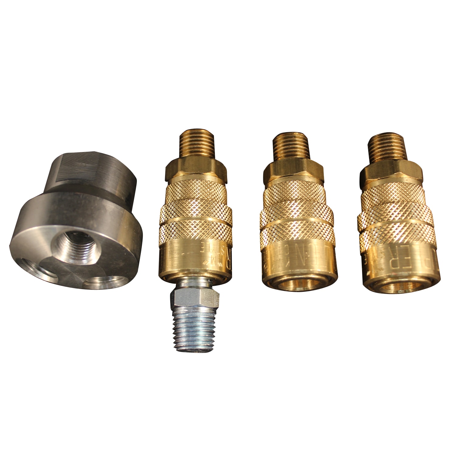 Kit de Manifold 3 en 1 estilo M de 1/4" Npt de Milton - 5 piezas