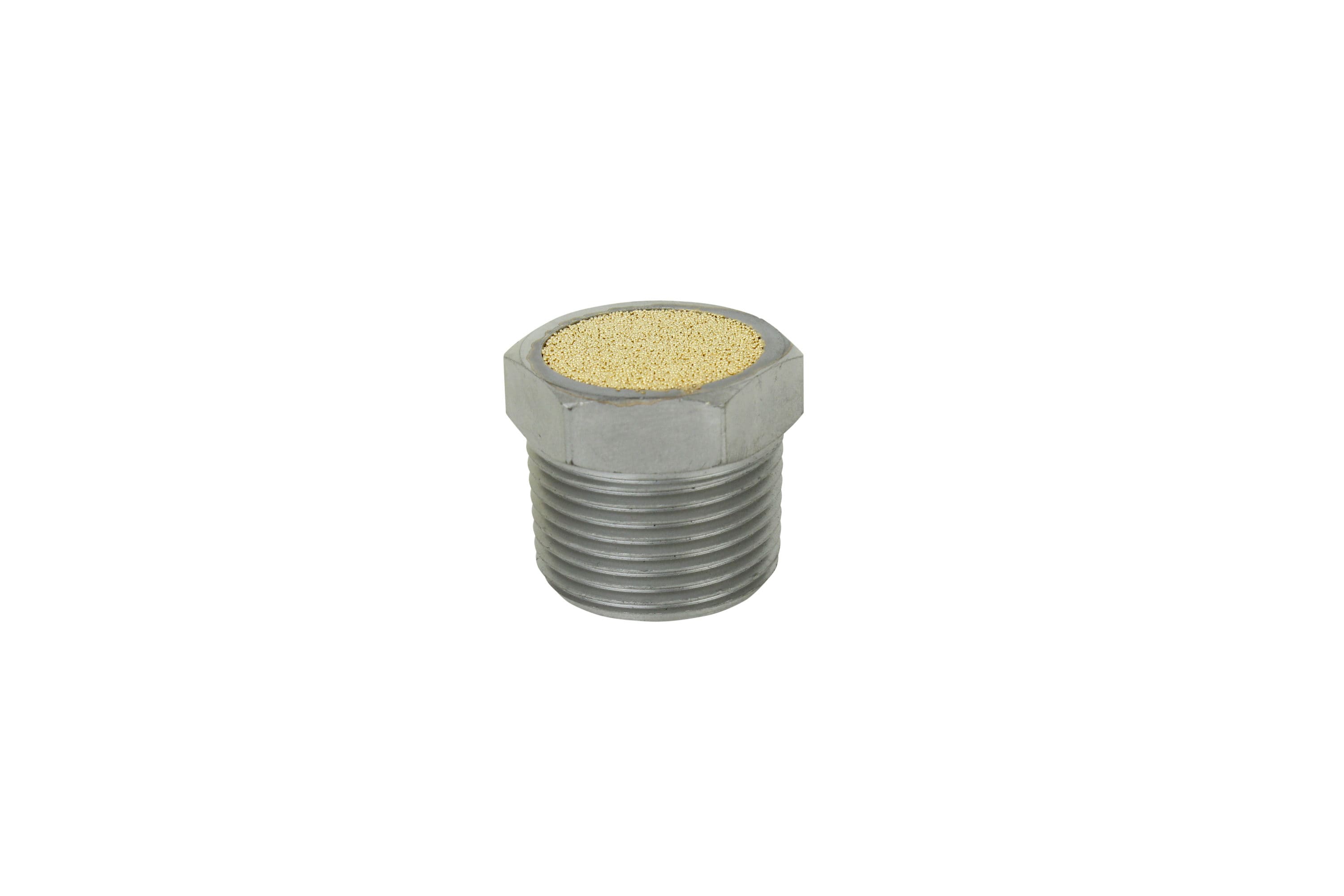 Filtro silenciador neumático Milton Breather Vent, 3/4" MNPT - Reductor de ruido y aire difusor de bronce sinterizado de 40 micras 1088-12.