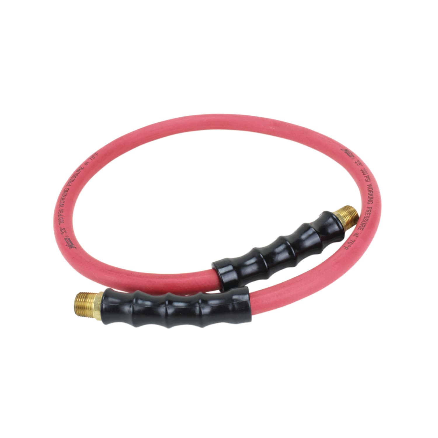 Manguera de aire híbrida Milton de 3/8 pulgadas ID x 3 pies con conexión de latón NPT de 3/8 - 300 PSI 2770-3LH