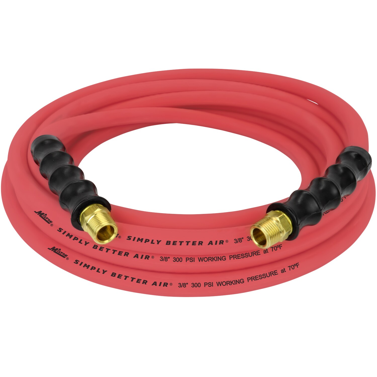 Manguera de hule ultra ligero y resistente de 3/8" de diámetro interior x 25' (3/8" MNPT), resistente y duradera para entornos extremos ULR382538