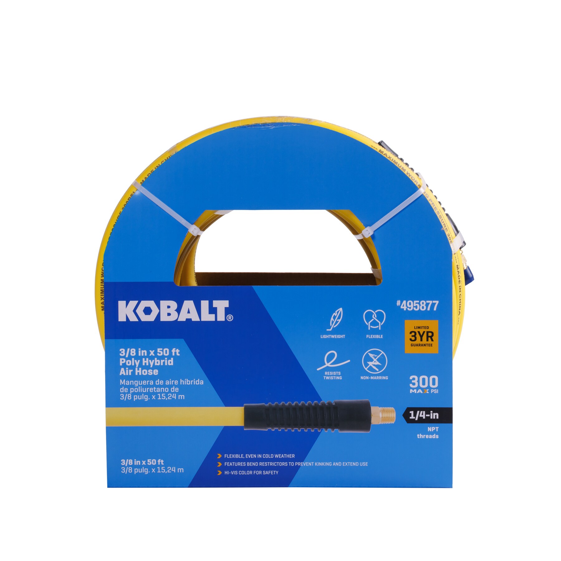 Manguera de aire híbrida de poli de 3/8 pulgadas x 50 pies Kobalt SGY-AIR207