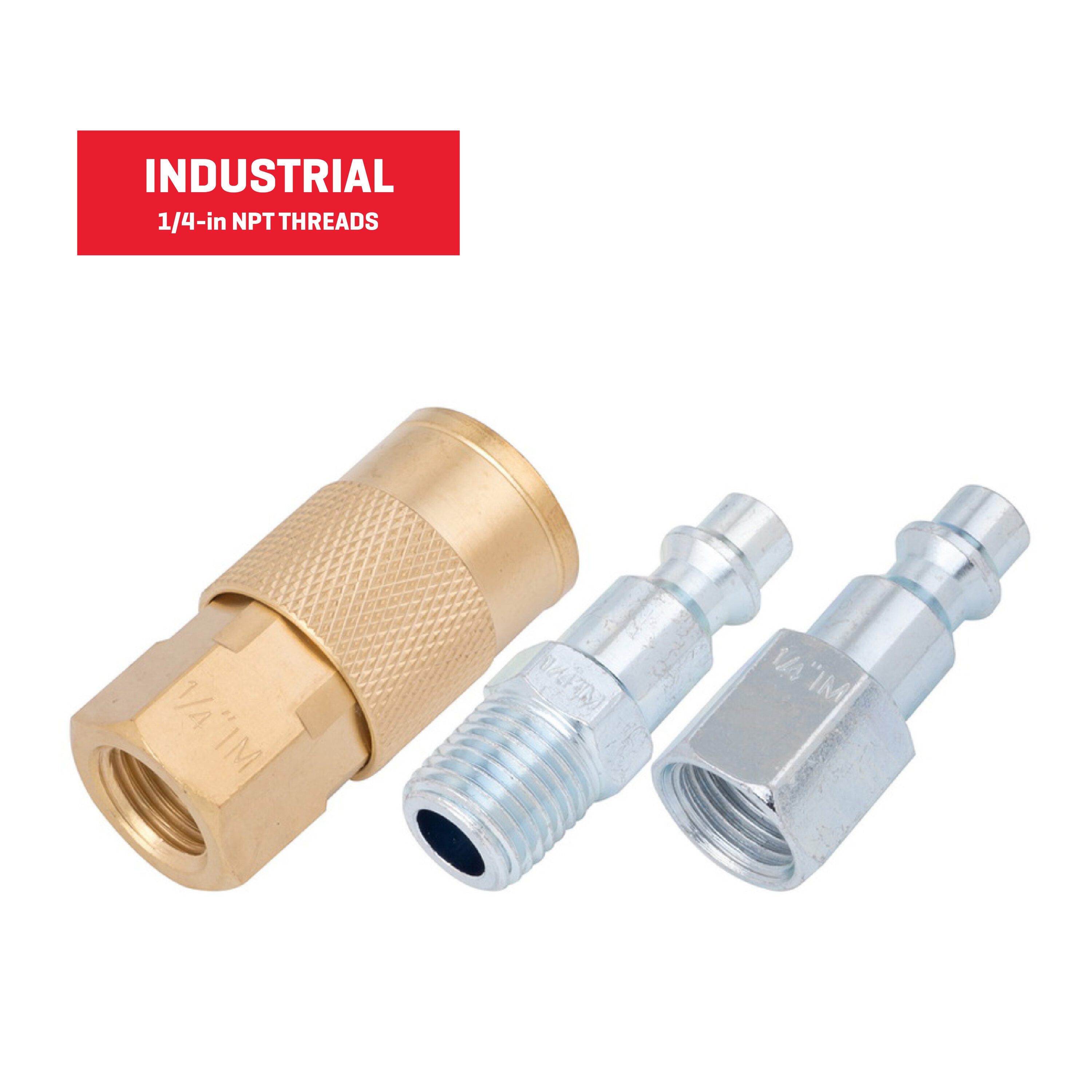 Conjunto de Acoplador/Tapón NPT Kobalt 1/4-pulgada Industrial SGY-AIR28NB