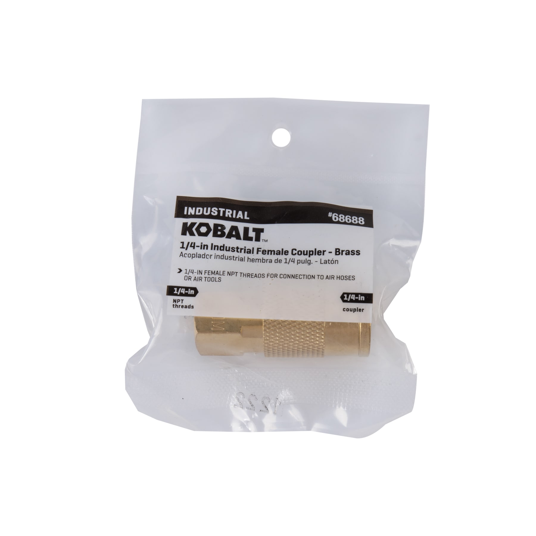 Acoplador de latón Kobalt (Hembra) 1/4 pulgadas Industrial SGY-AIR23NB