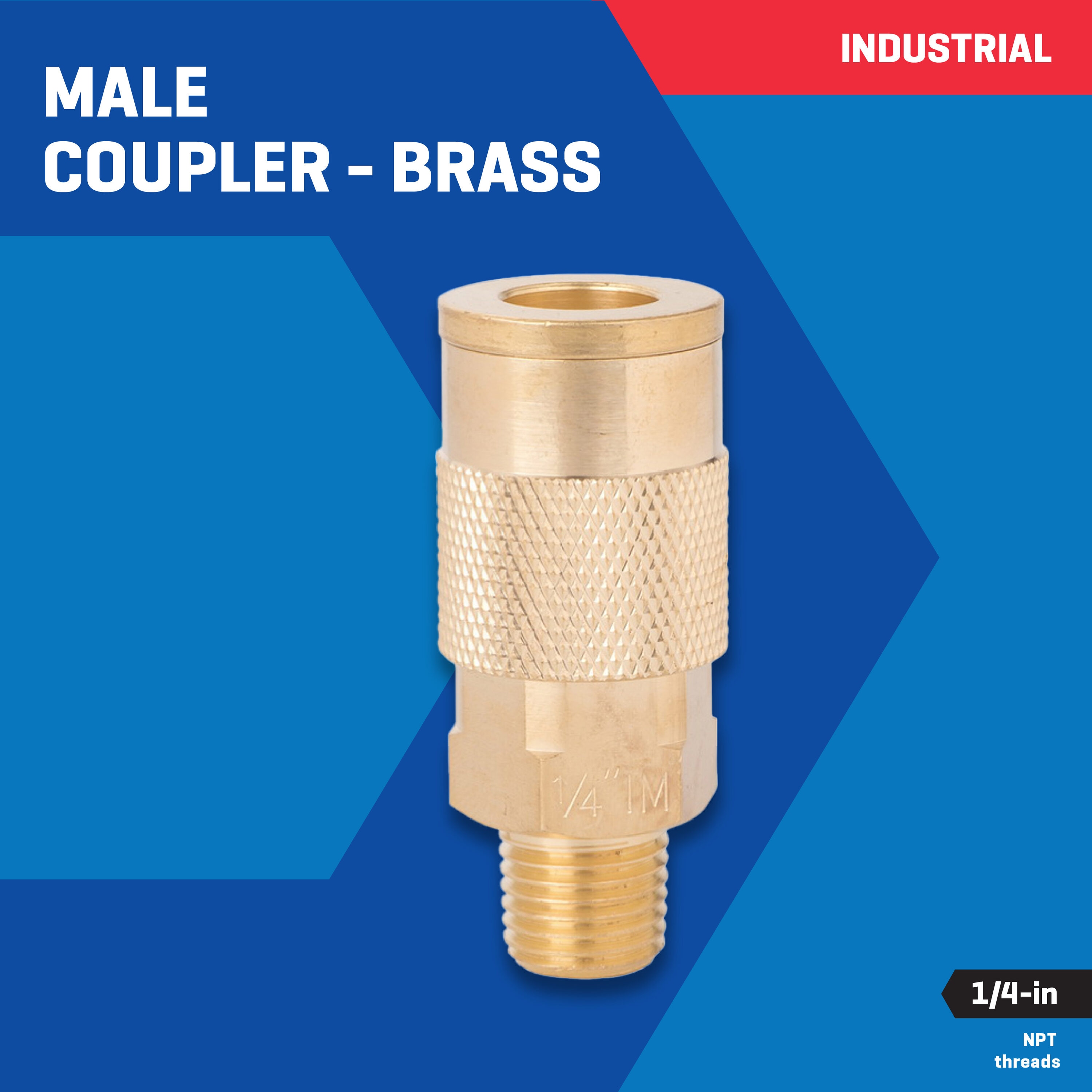 Acoplador de Latón Kobalt (M) 1/4 pulgadas Industrial