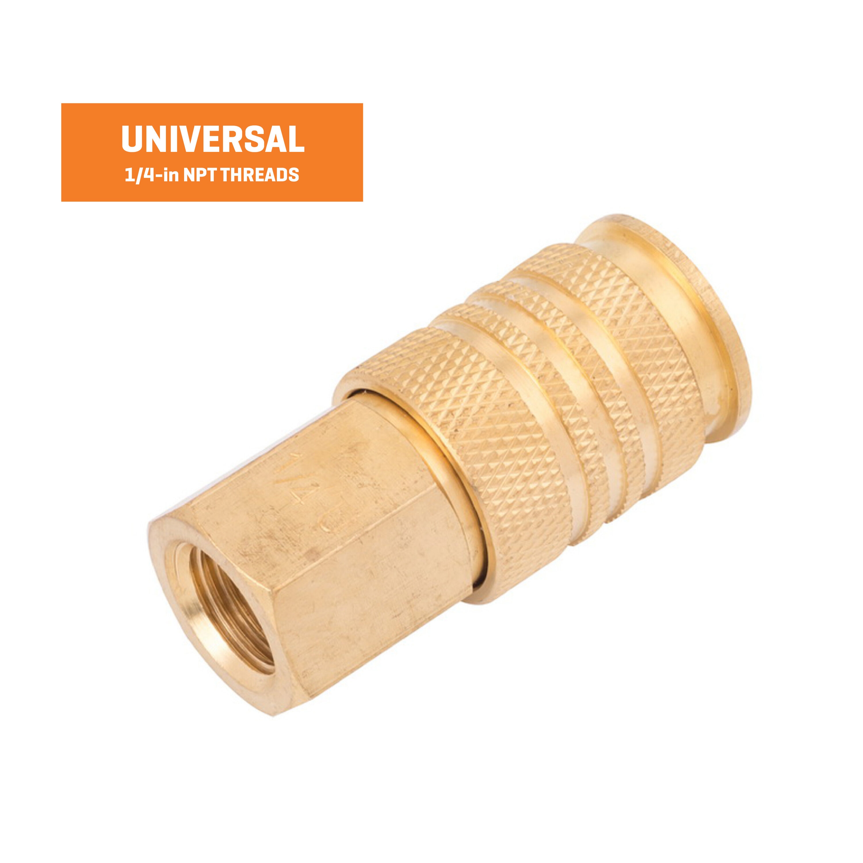 Acoplador de latón Kobalt (H) universal de 1/4 pulgada SGY-AIR26NB