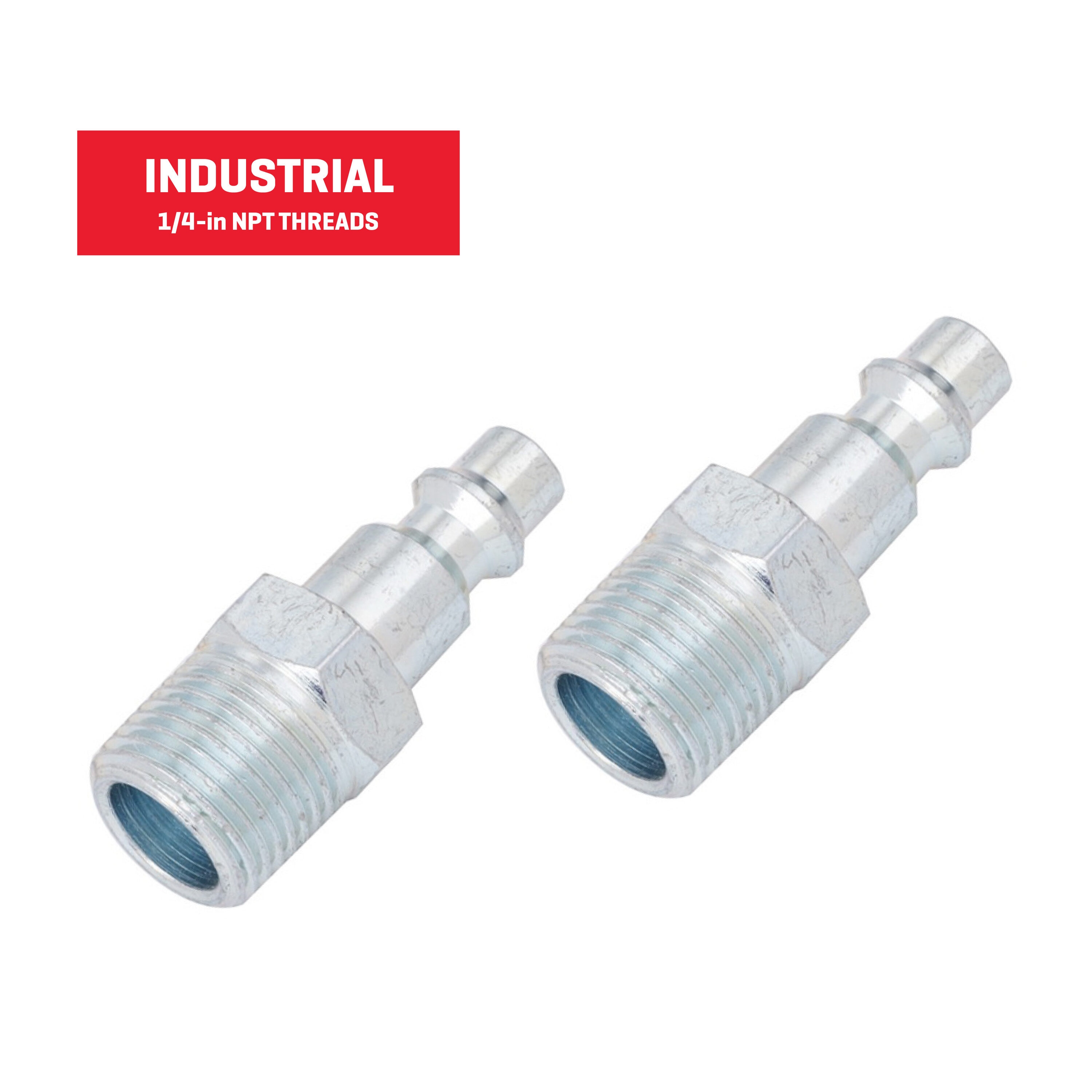 Tapón de acero Kobalt de 1/4 de pulgada M x 3/8 de pulgada NPT, Industrial SGY-AIR34NB