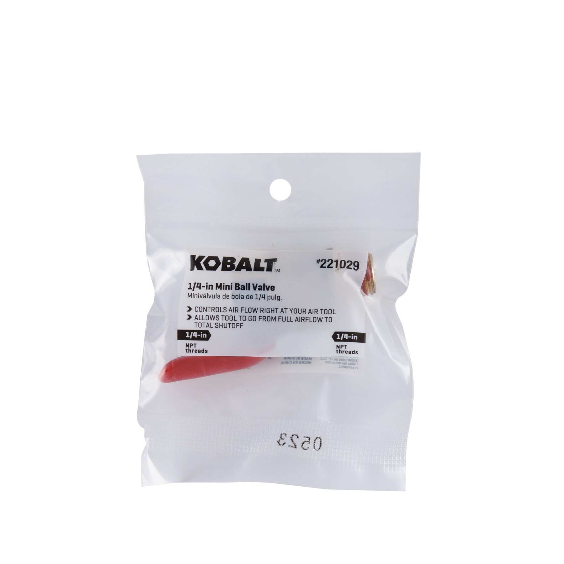 Válvula de bola mini de Kobalt NPT de 1/4 pulgadas