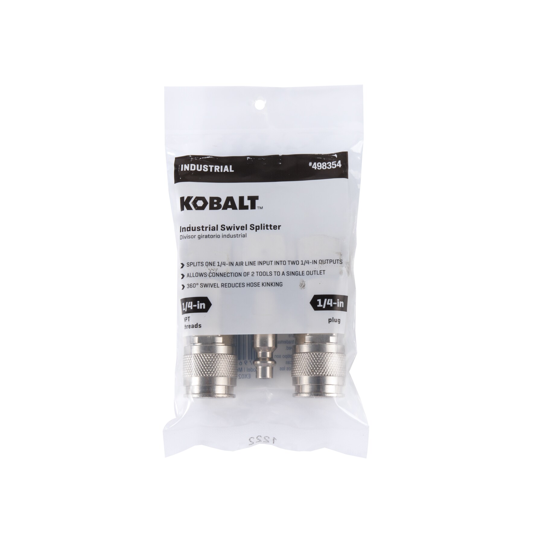 Divisor giratorio para manguera de aire industrial de 1/4 de pulgada Kobalt