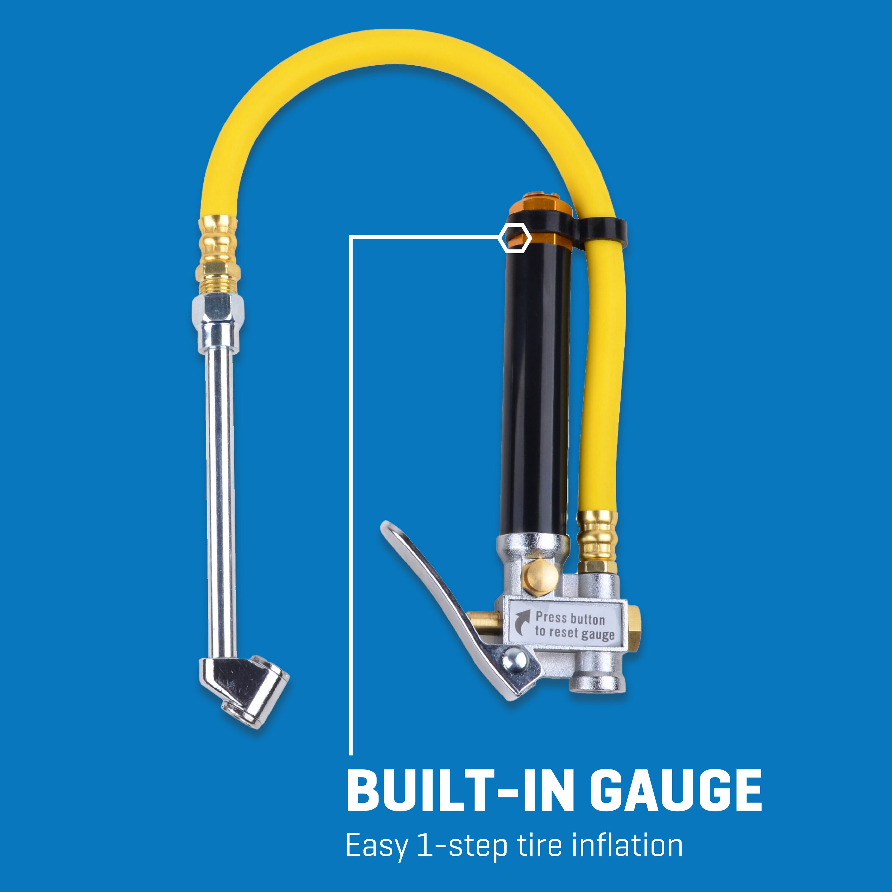 Inflador de doble pie y medidor Kobalt SGY-AIR194