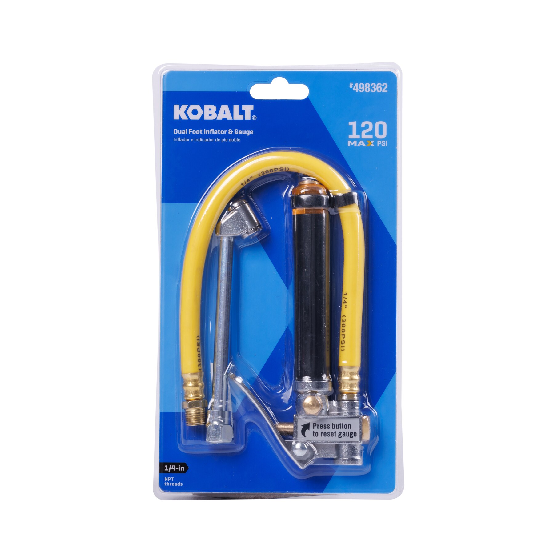 Inflador de doble pie y medidor Kobalt SGY-AIR194