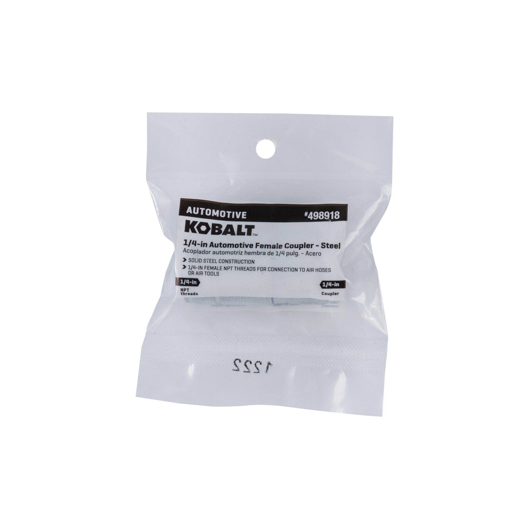 Acoplador NPT de acero Kobalt (H) 1/4 pulgadas para automotriz SGY-AIR202