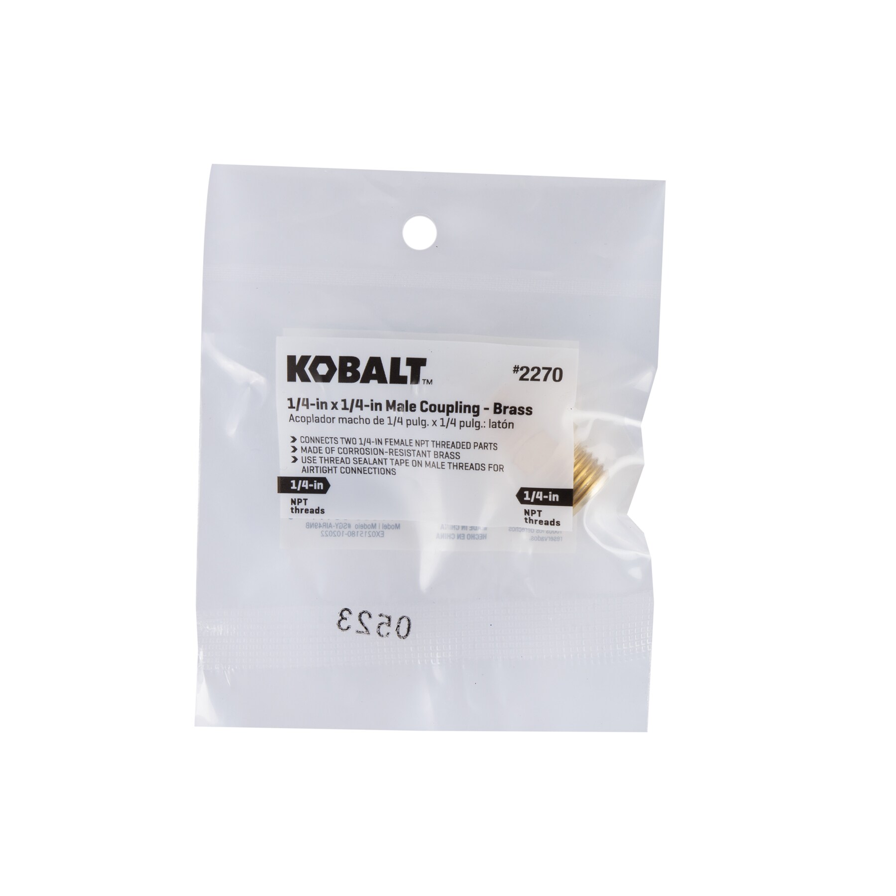 Acoplador Macho de 1/4 de pulgada x 1/4 de pulgada Kobalt SGY-AIR49NB
