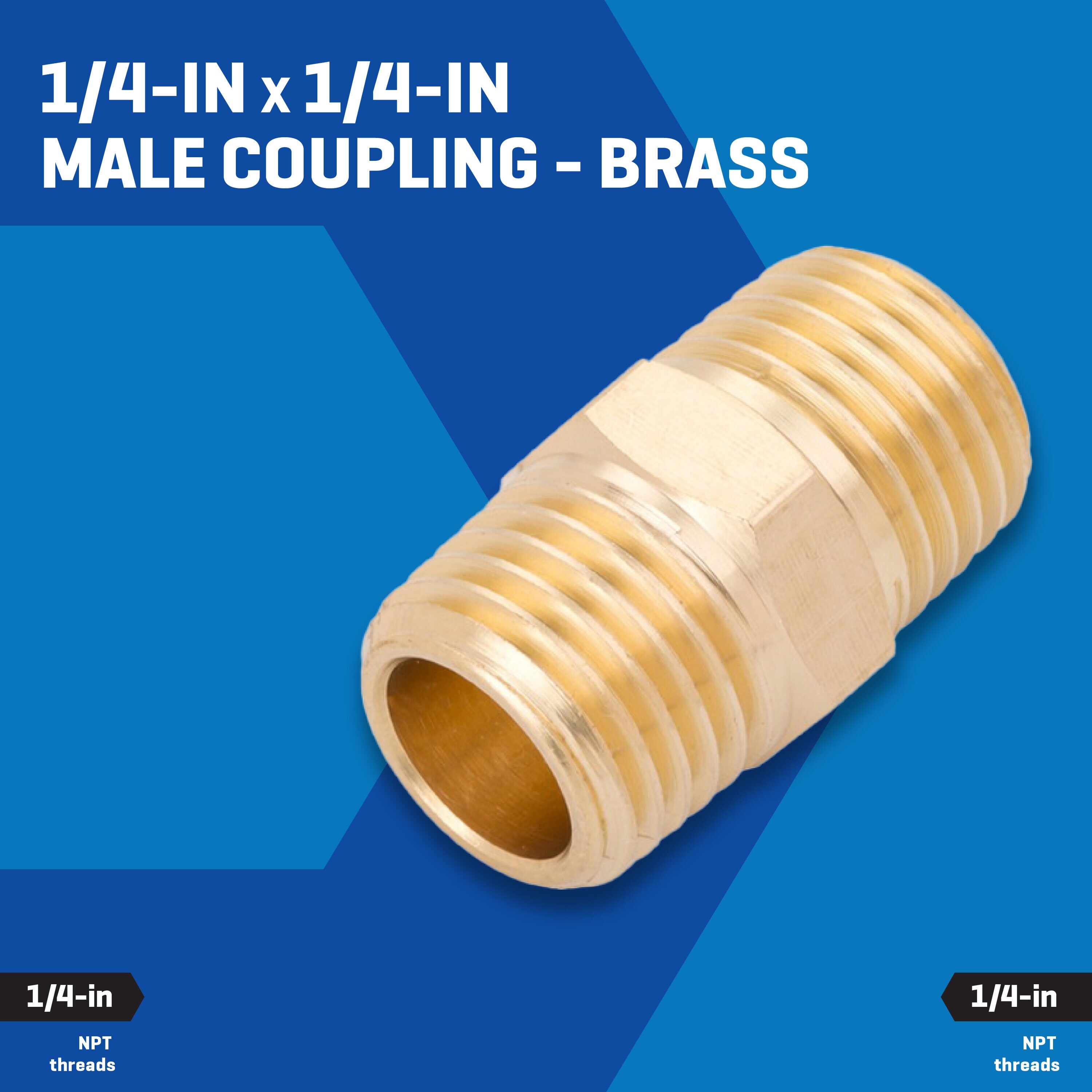 Acoplador Macho de 1/4 de pulgada x 1/4 de pulgada Kobalt SGY-AIR49NB