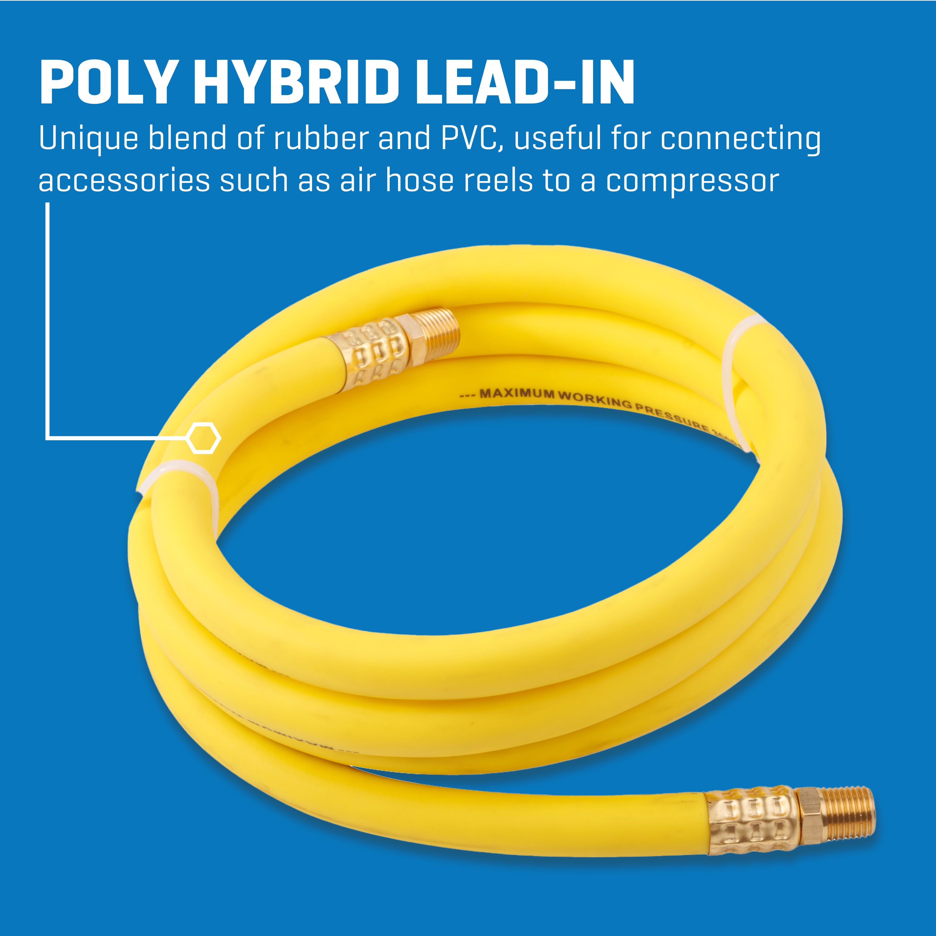 Manguera de plomo híbrida de polietileno de 3/8 pulgadas x 6 pies Kobalt SGY-AIR260