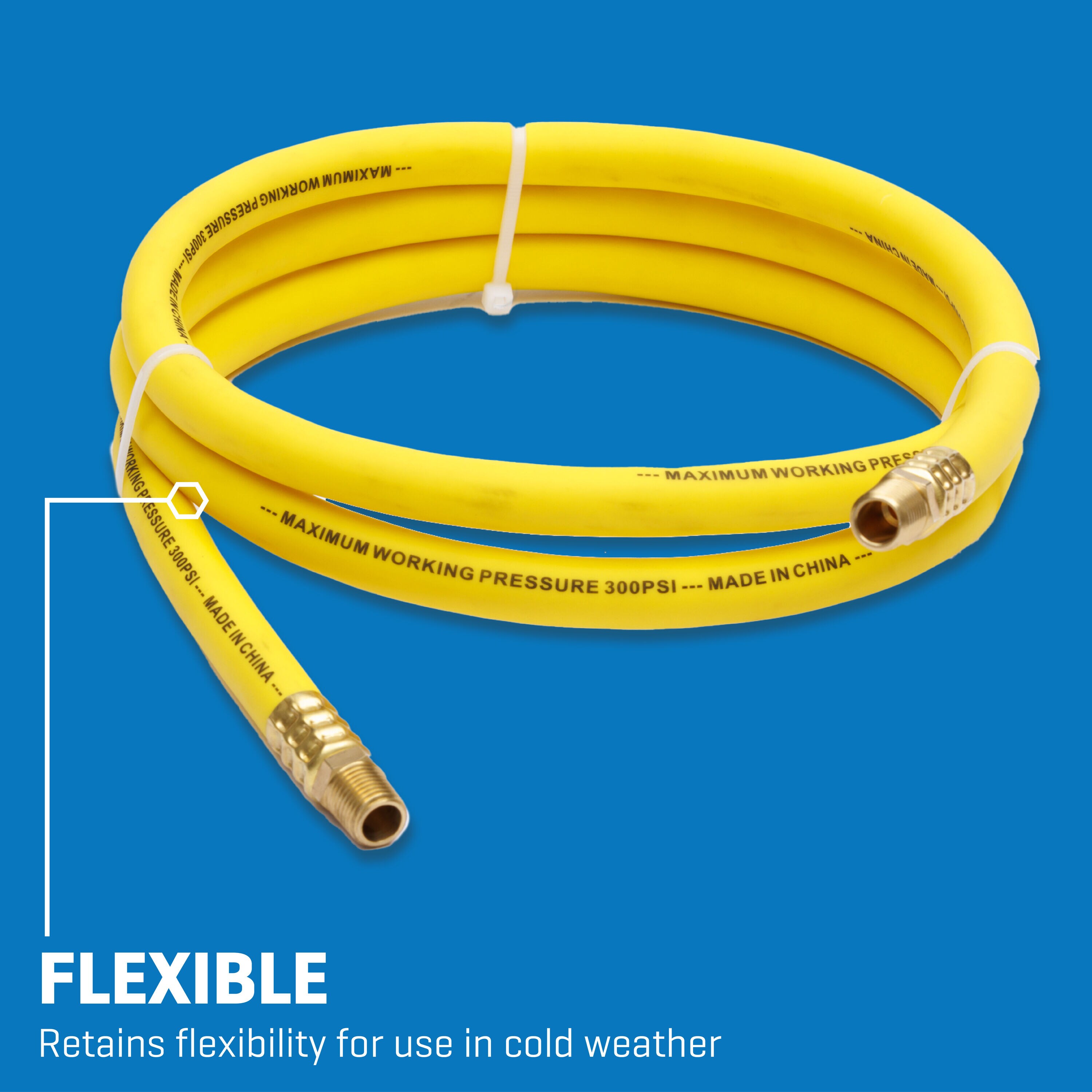 Manguera de plomo híbrida de polietileno de 3/8 pulgadas x 6 pies Kobalt SGY-AIR260