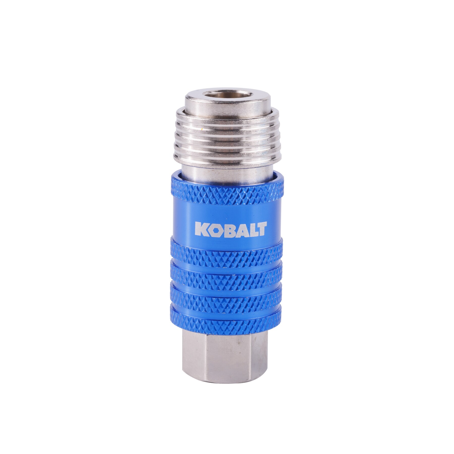Acoplador hembra de escape de seguridad universal 5 en 1 de 1/4 pulgadas Kobalt - Aluminio y Acero SGY-AIR283