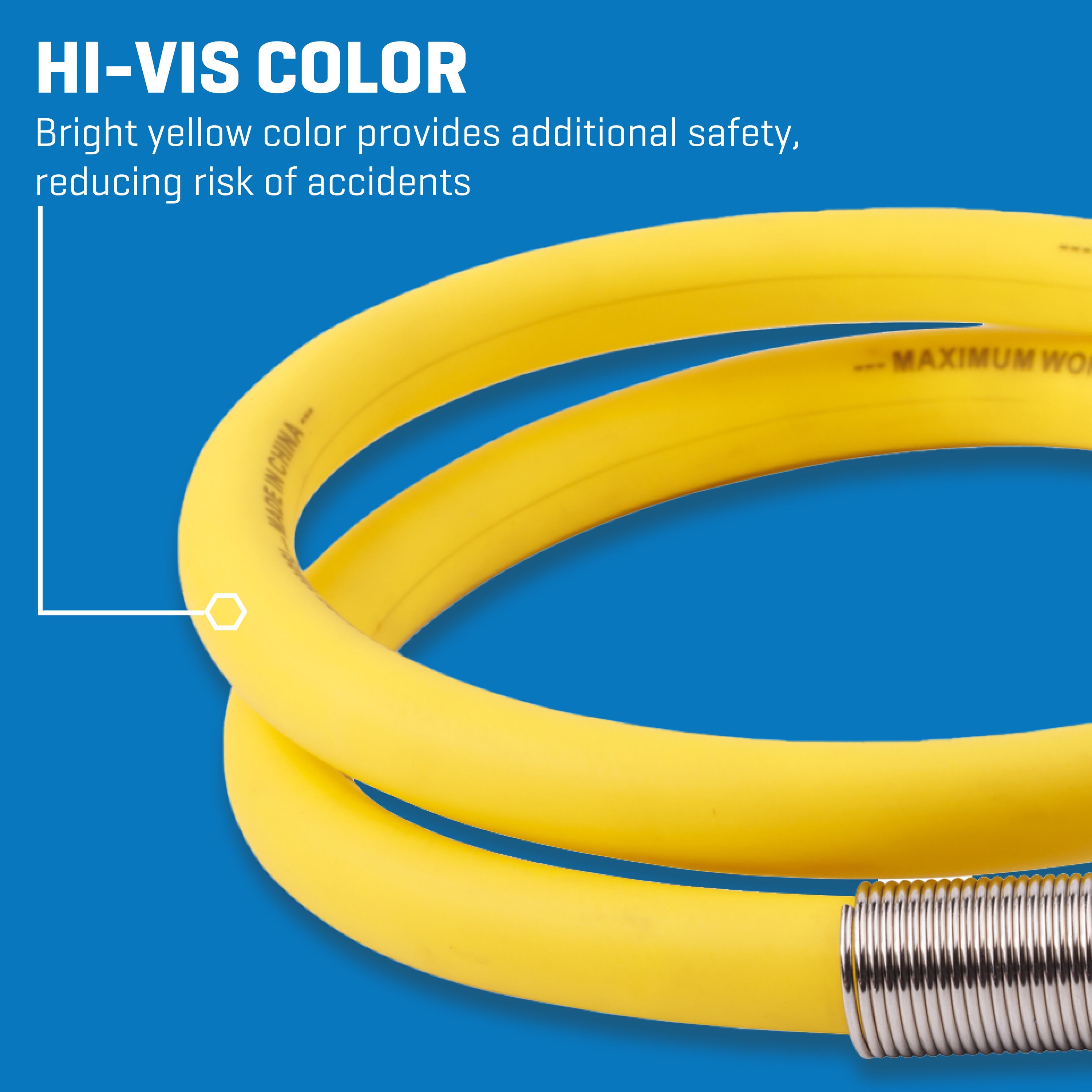 Manguera Flexible Híbrida de Polietileno de 3/8 pulgadas X 3 pies con Adaptador Giratorio