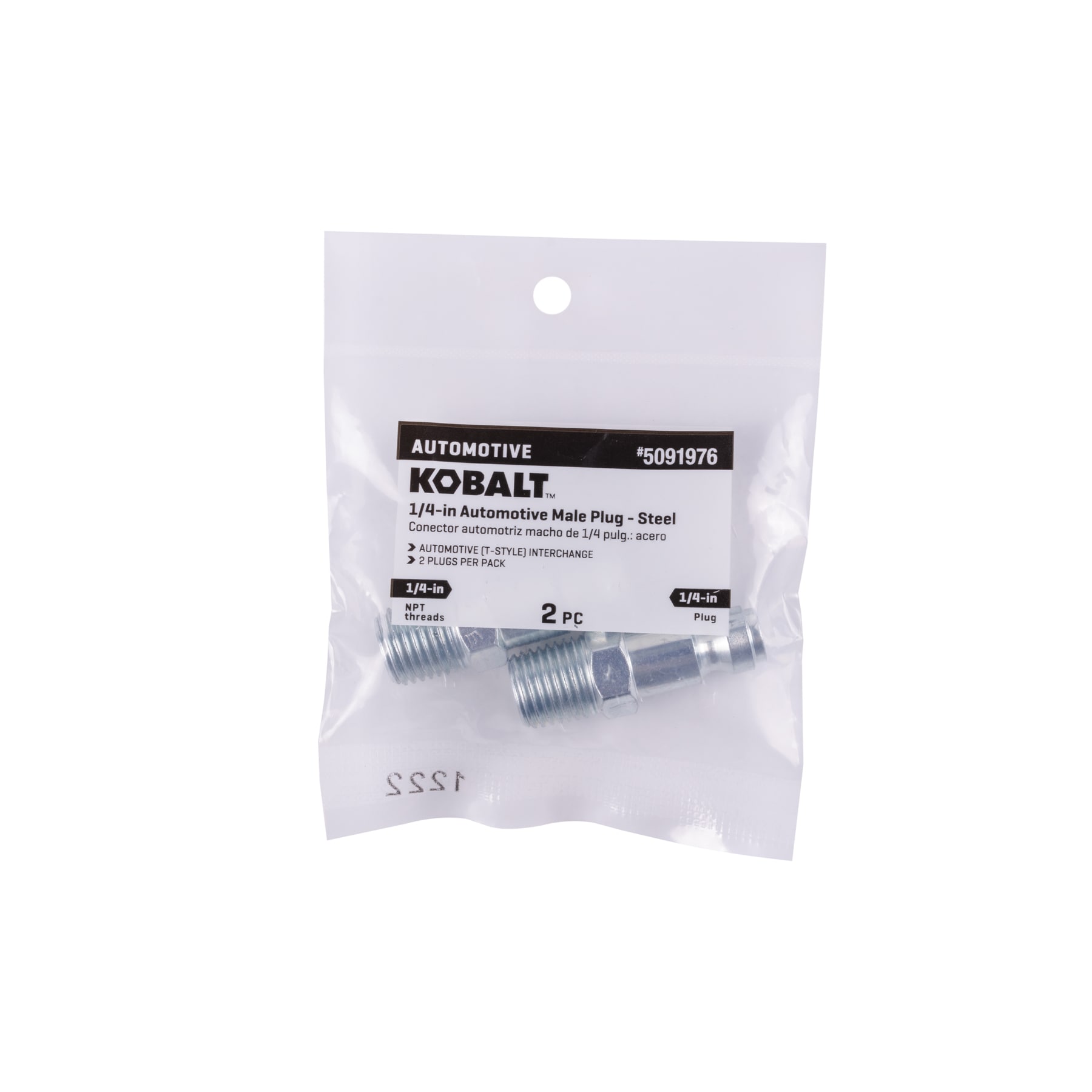 Clavija macho de acero para automóviles de 1/4 de pulgada Kobalt SGY-AIR284