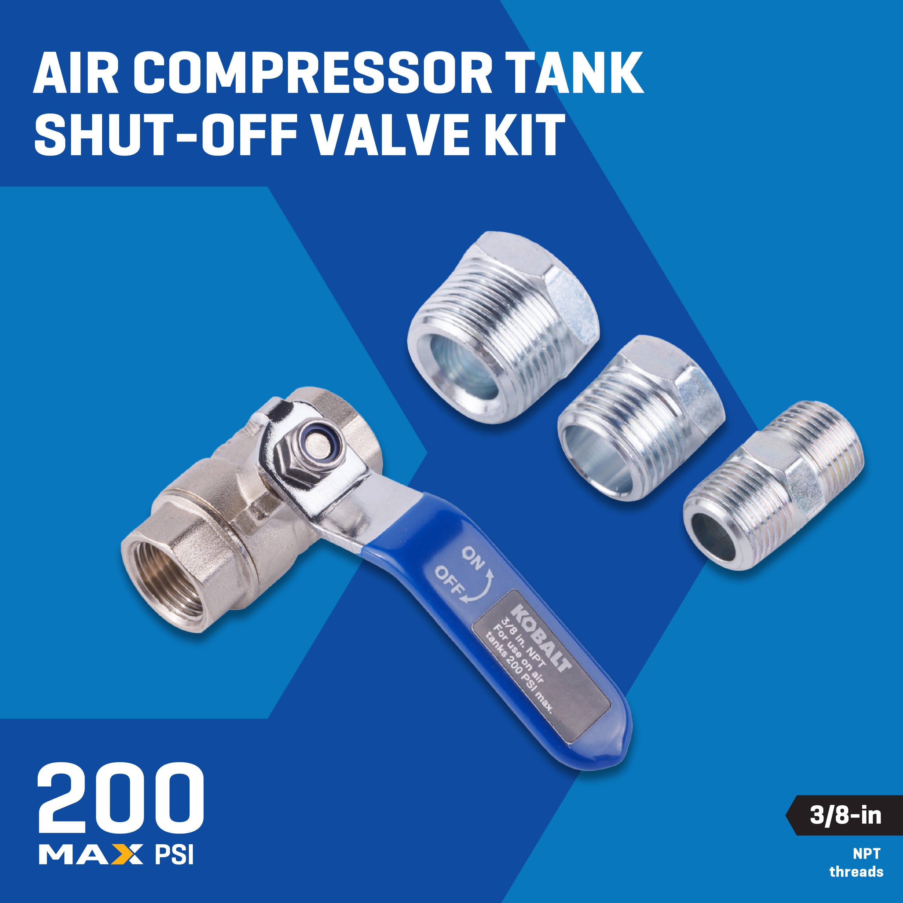 Kit de válvula de cierre para tanque de compresor de aire Kobalt SGY-AIR289