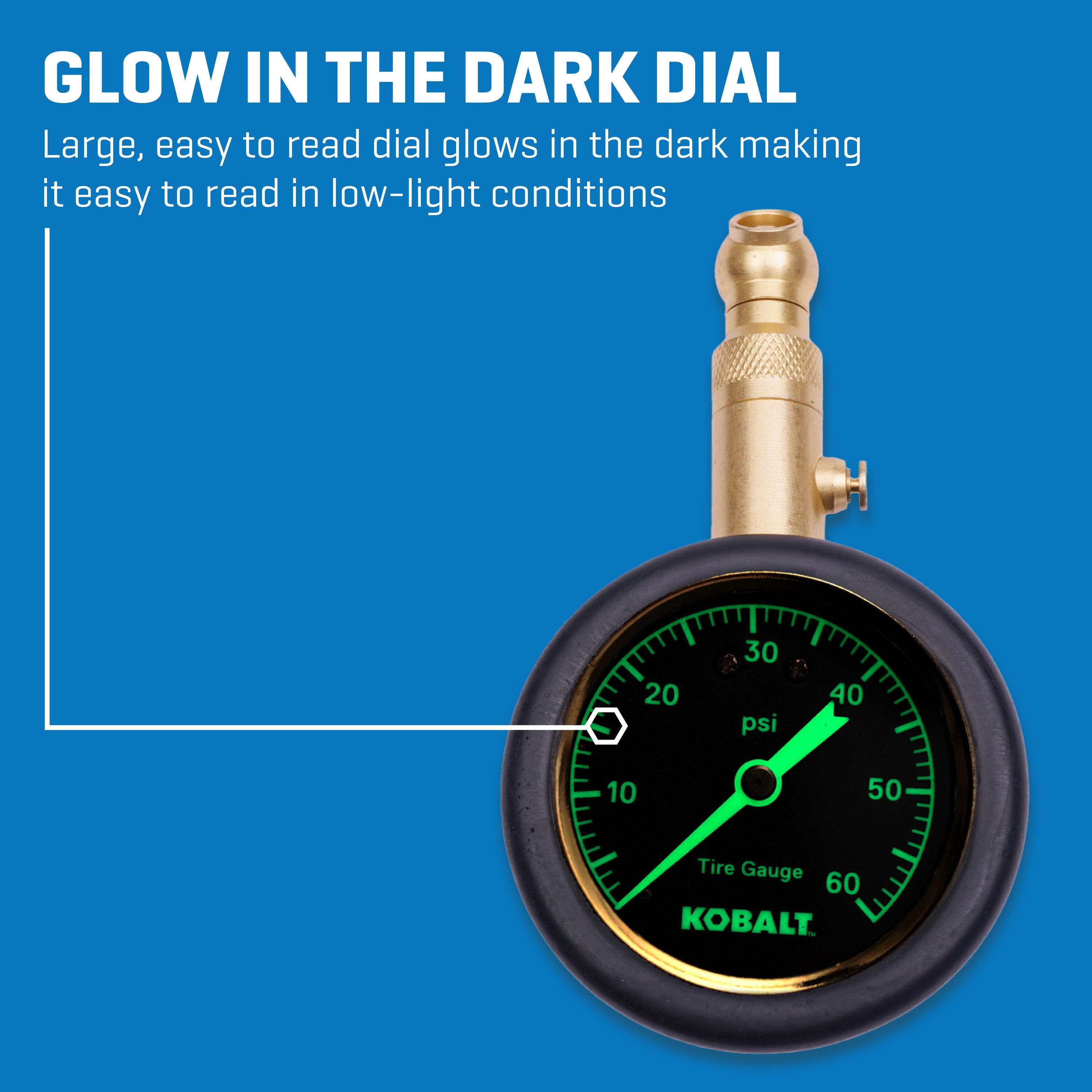 Medidor de Presión de Neumáticos con Dial Kobalt SGY-AIR288