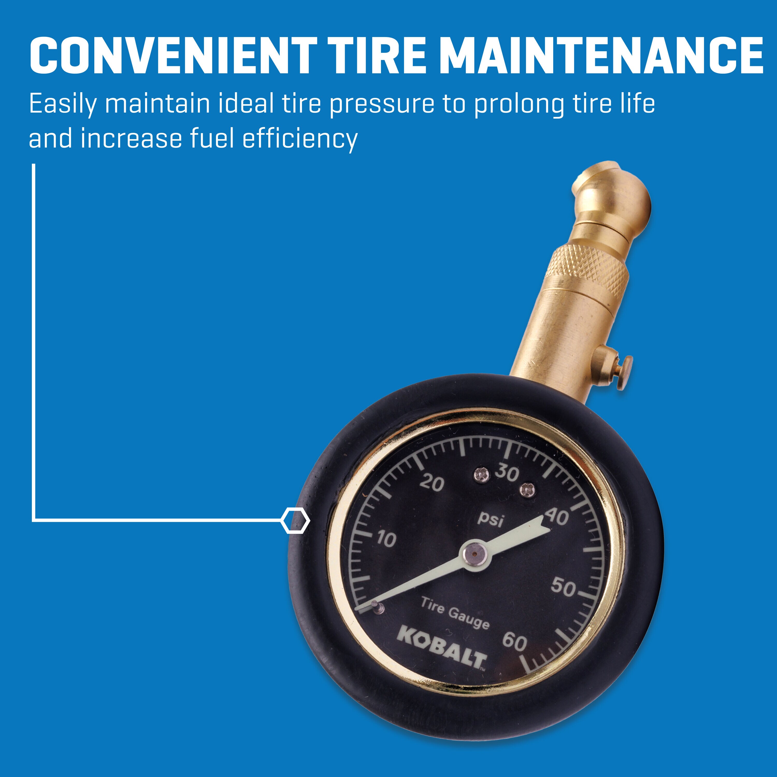 Medidor de Presión de Neumáticos con Dial Kobalt SGY-AIR288