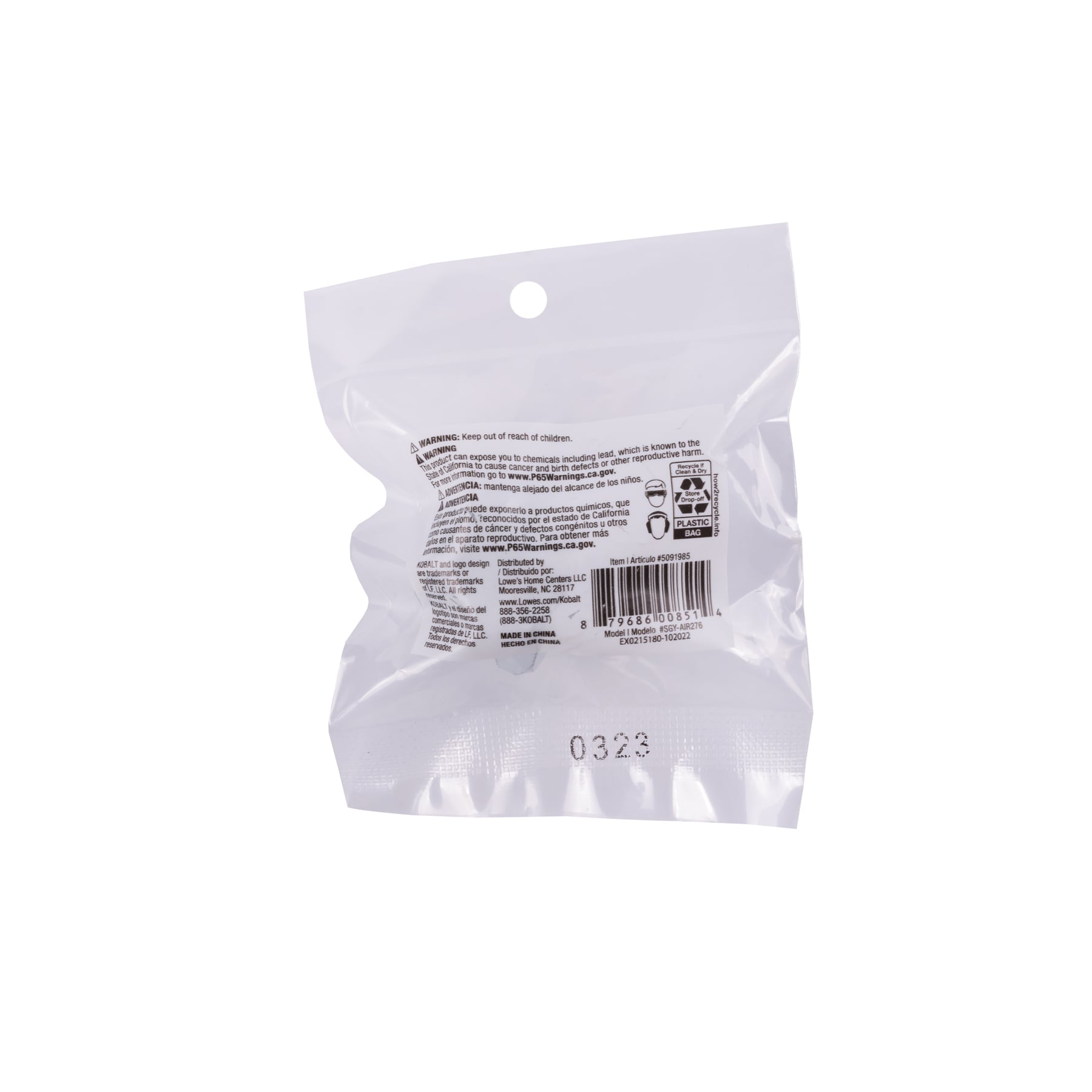 Adaptador de Macho de 3/4 pulgadas a Hembra de 3/8 pulgadas Kobalt SGY-AIR276