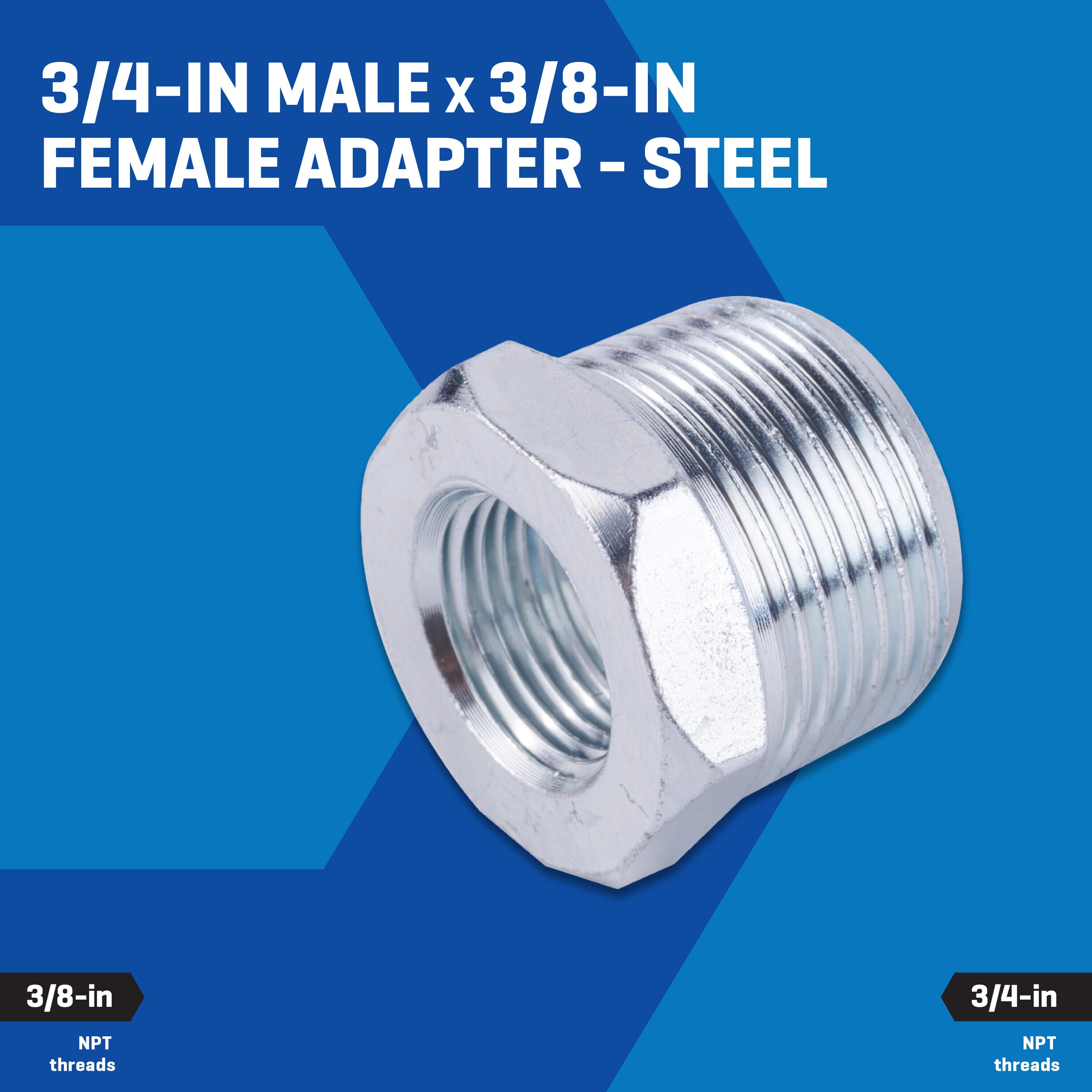 Adaptador de Macho de 3/4 pulgadas a Hembra de 3/8 pulgadas Kobalt SGY-AIR276