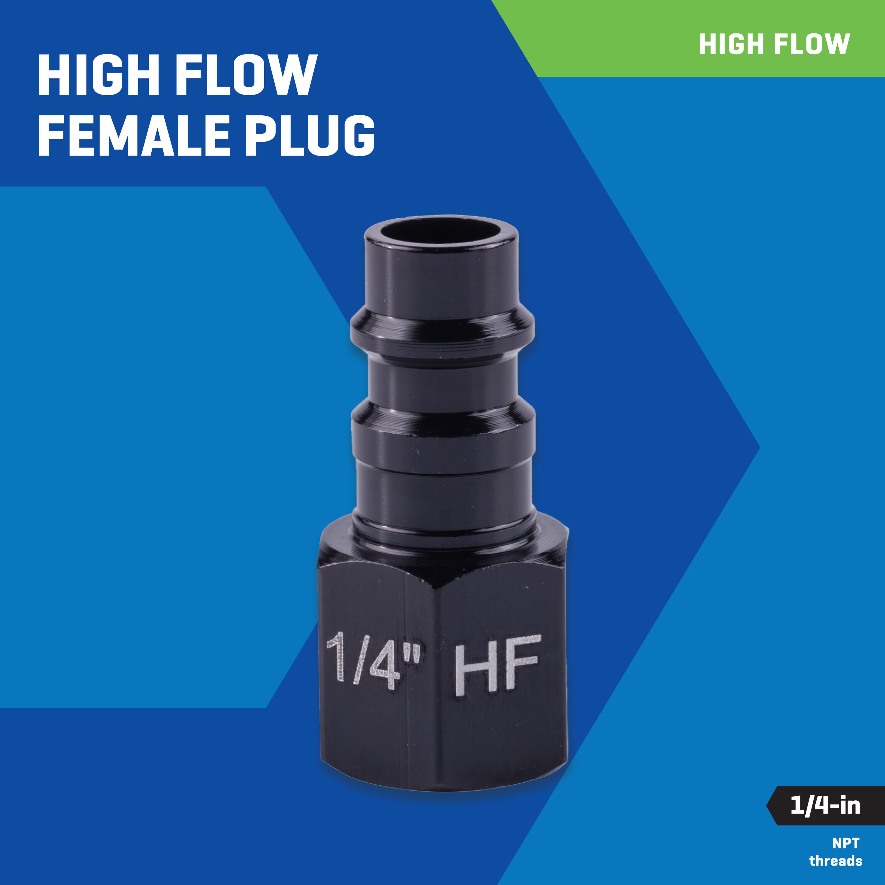 Tapón hembra de alto flujo de 1/4 de pulgada de aluminio - SGY-AIR280.