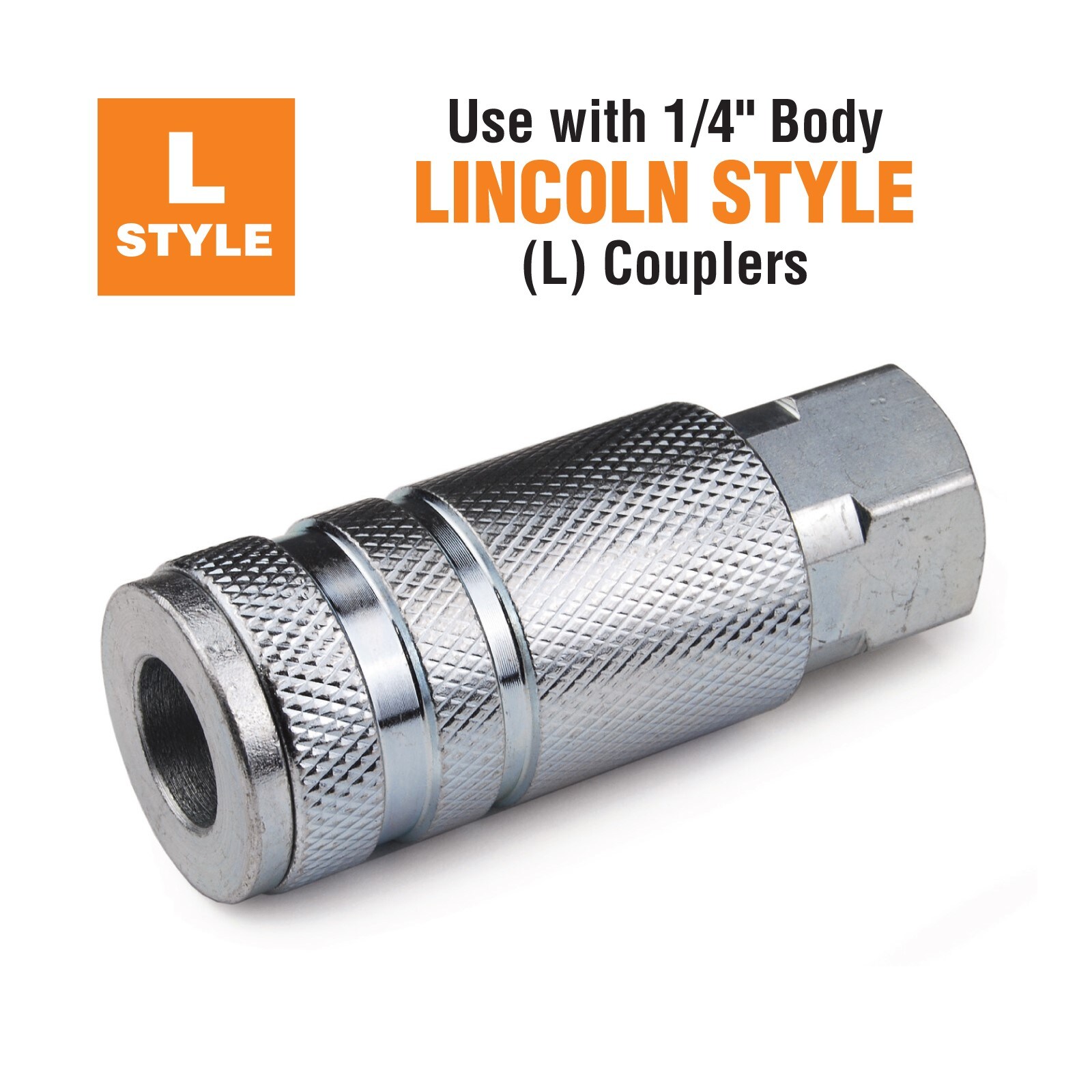 Paquete de 25 tapones Lincoln Primefit 1/4" x 1/4" hembra de acero LP1414FS-B25-P