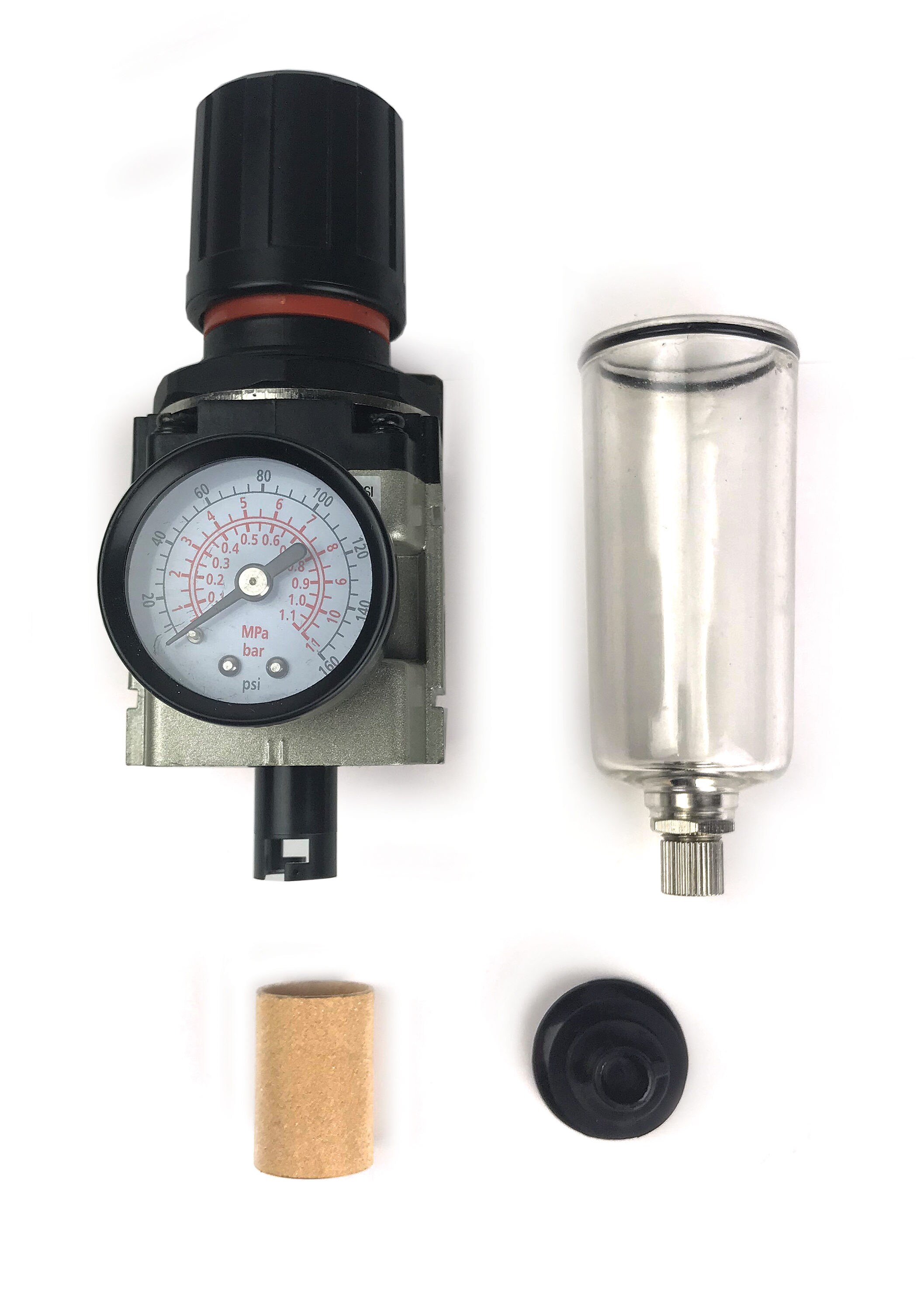Filtro Regulador de Aire Primefit 3/8 pulgadas con Soporte de Montaje, Filtración de 40 Micrones, Bowl de Policarbonato FR3802G