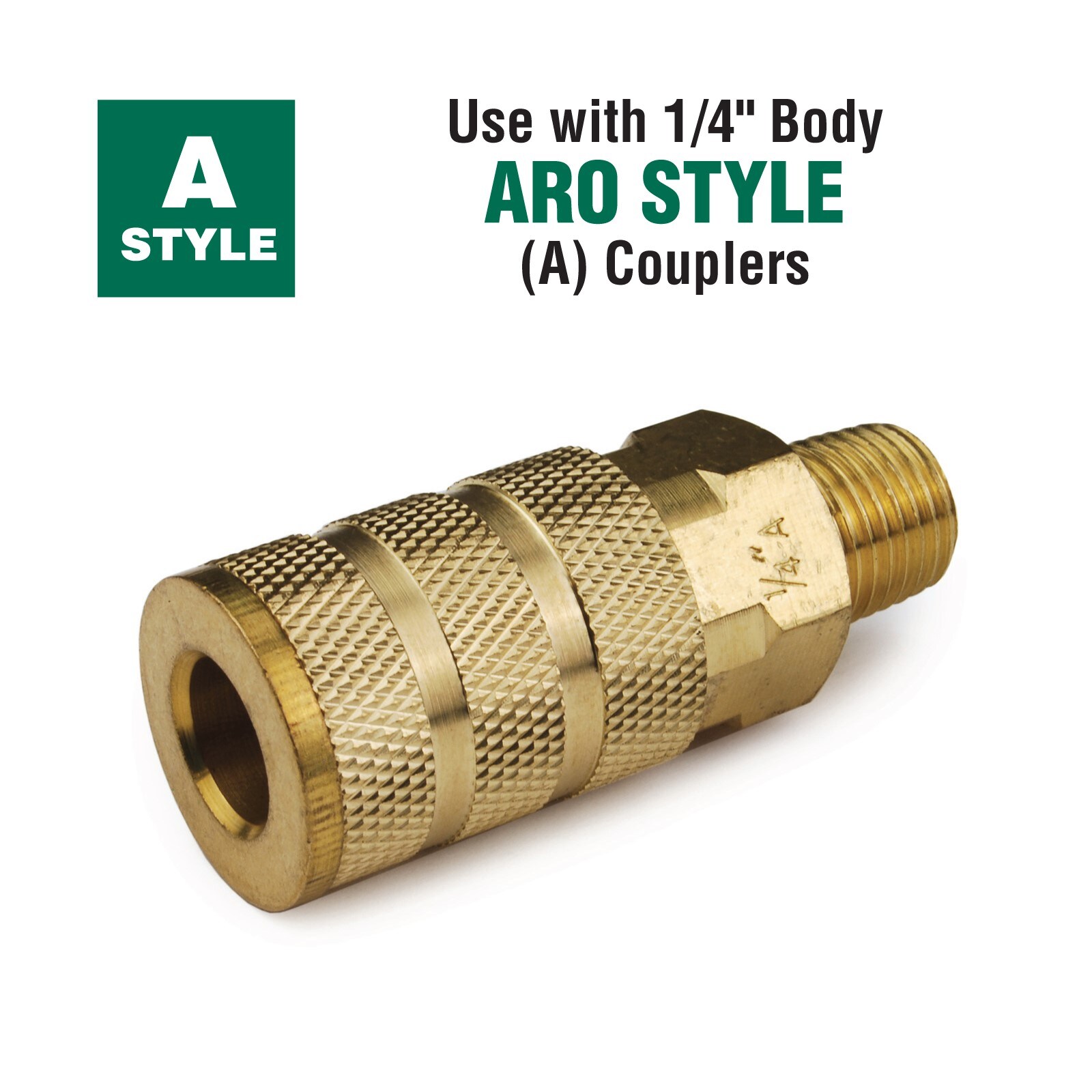25 Tapones de Estilo A de Acero 1/4" x 1/4" Macho AP1414MS-B25-P