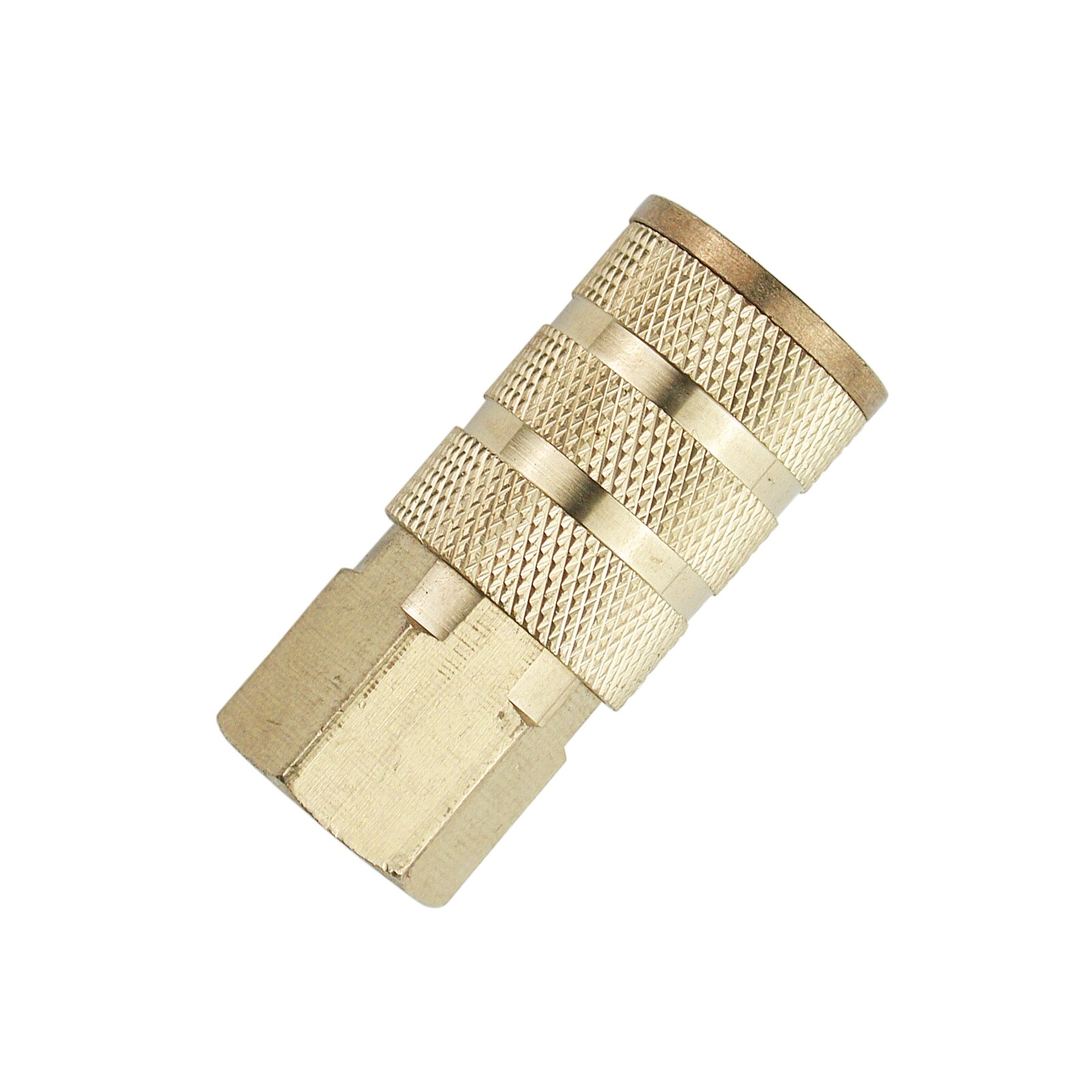 Acopladura Estilo A de Latón para 1/4 de Pulgada x 1/4 de Pulgada Hembra NPT (Paquete de 10)