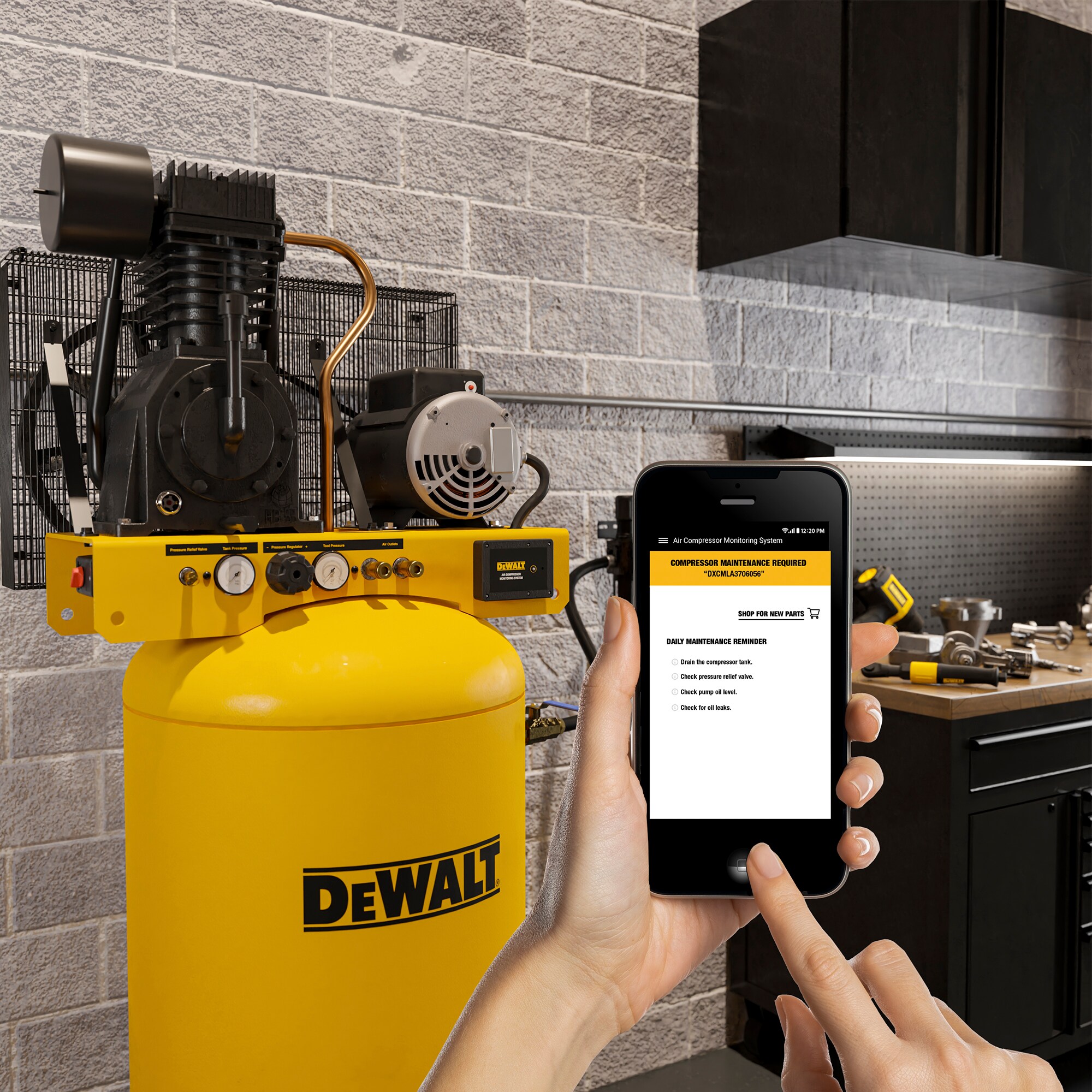 Sistema de Monitoreo de Compresor de Aire DEWALT DXCM024-0393