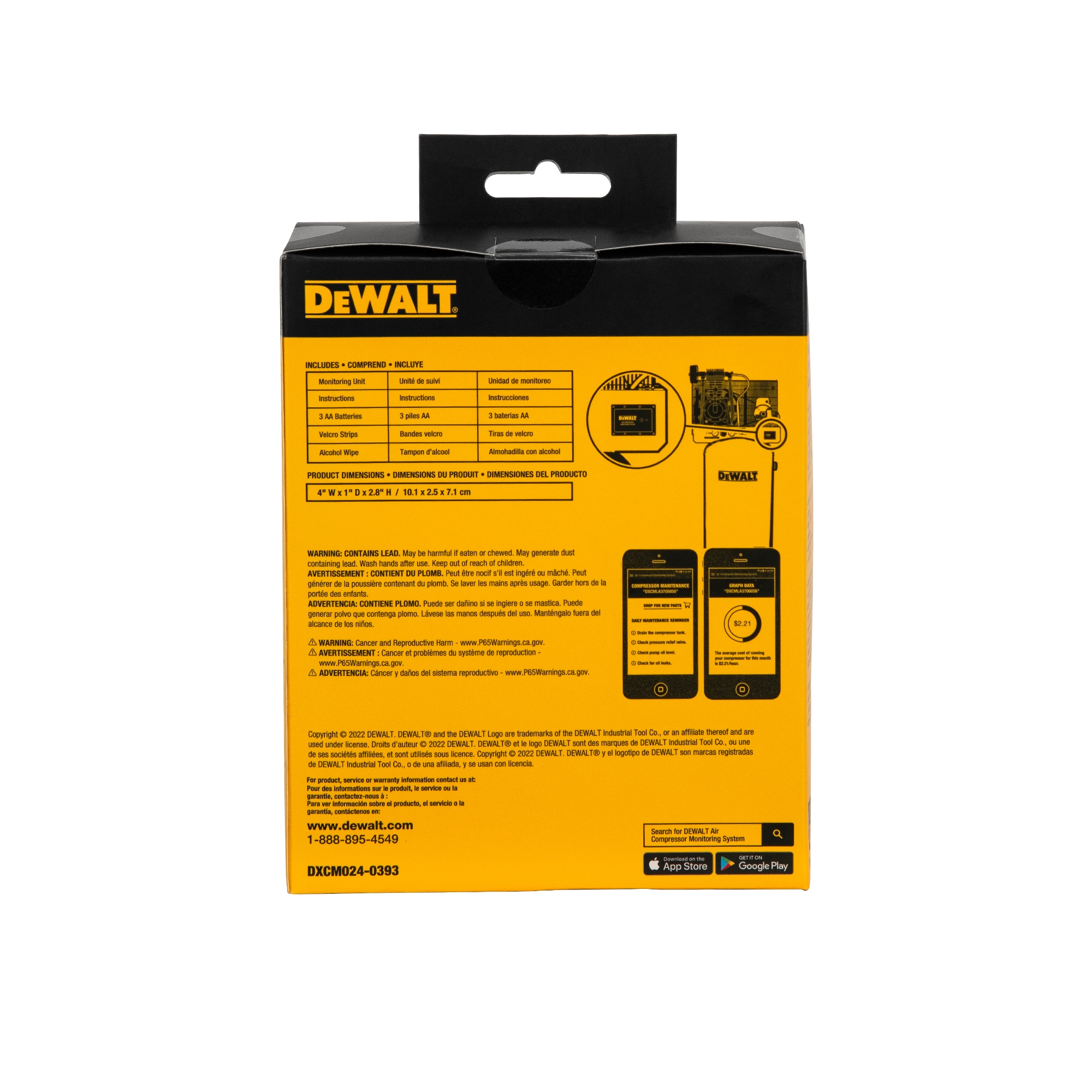 Sistema de Monitoreo de Compresor de Aire DEWALT DXCM024-0393