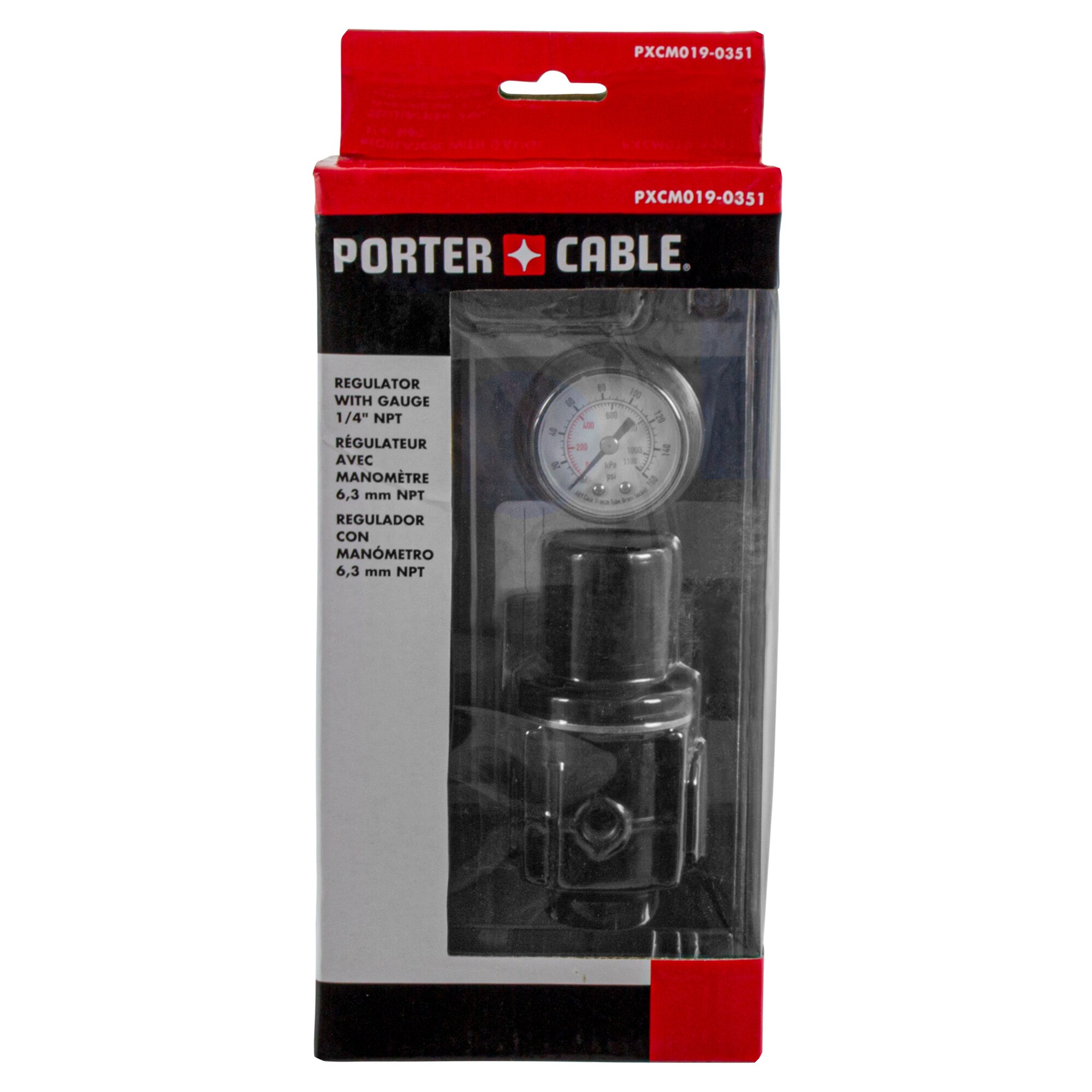 Regulador con medidor de presión 1/4 pulg. NPT Porter-cable PXCM019-0351