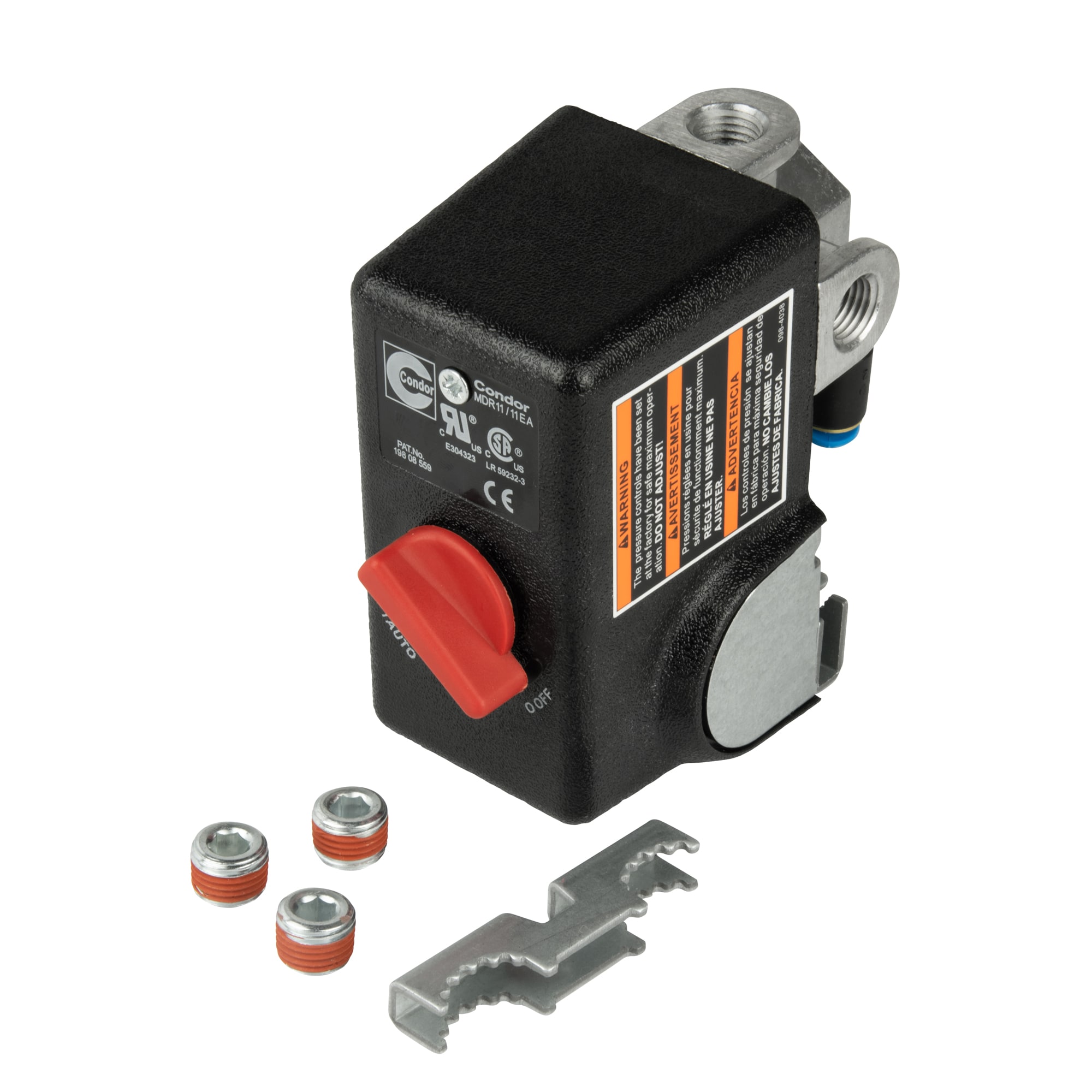 Interruptor de presión del compresor de aire Porter Cable 125-155 Psi (PXCM034-0184)
