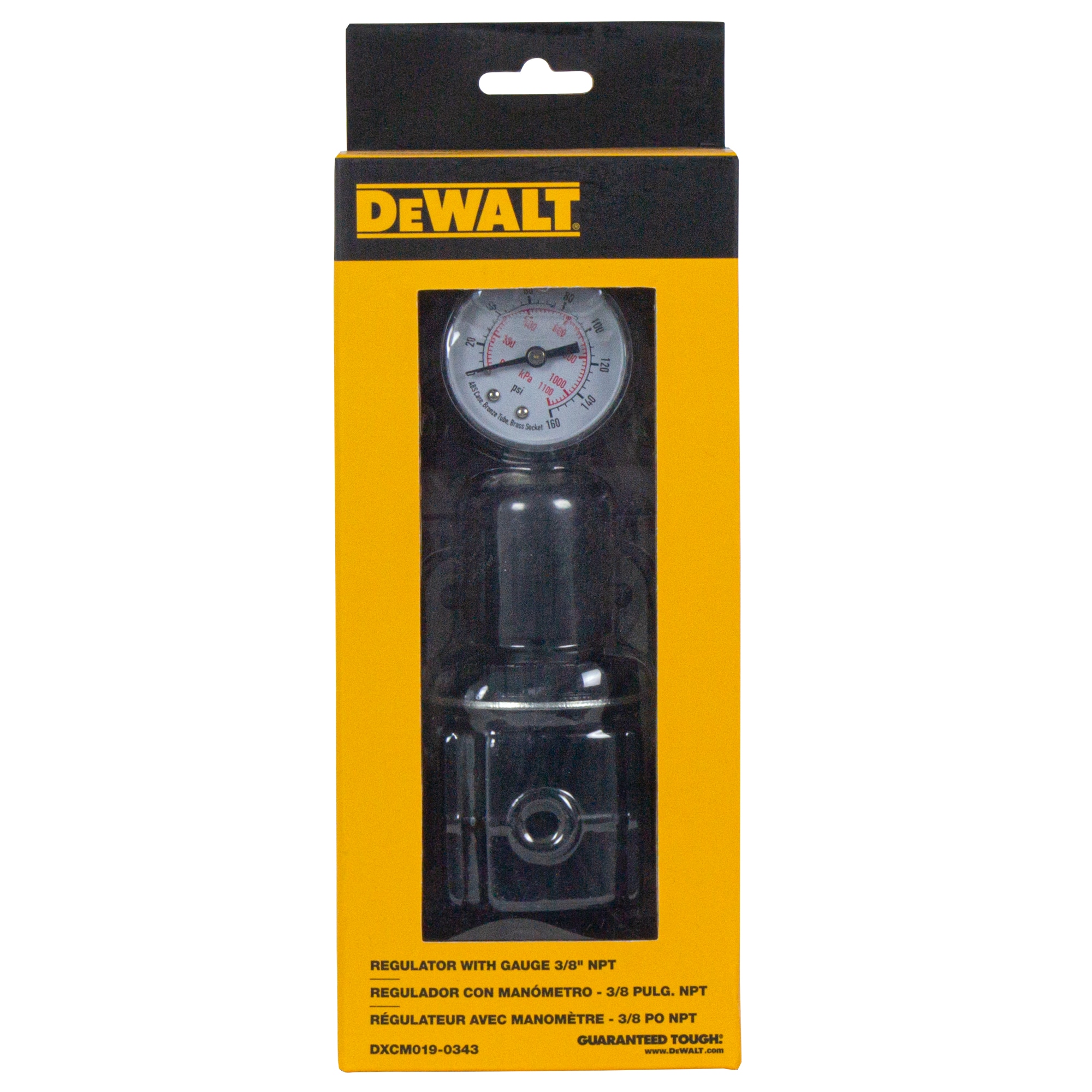 Regulador de Aire Dewalt 3/8 pulgadas Npt con Manómetro - DXCM019-0343