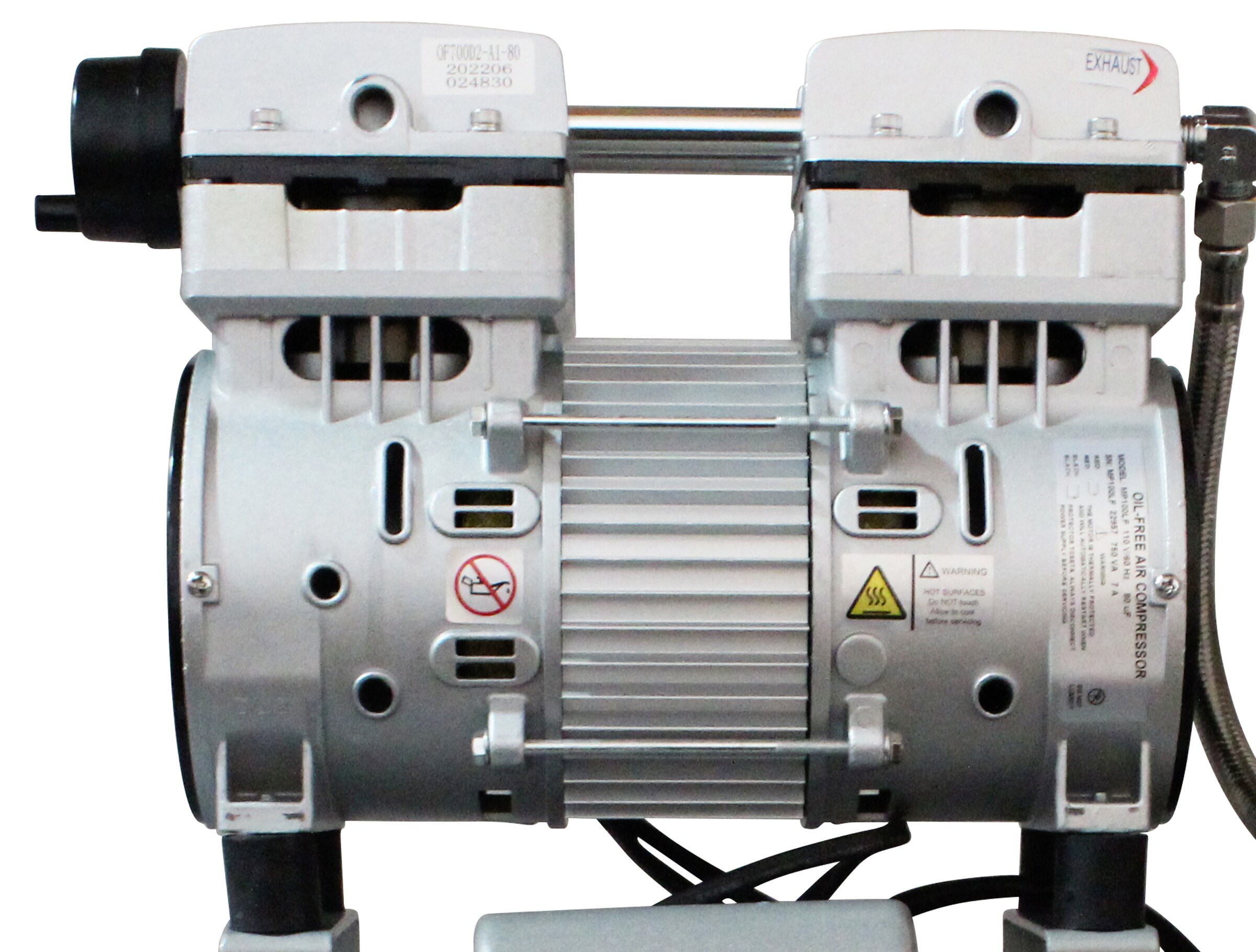 Compresor de aire portátil horizontal y silencioso de 120 Psi de California Air Tools MP100LF.