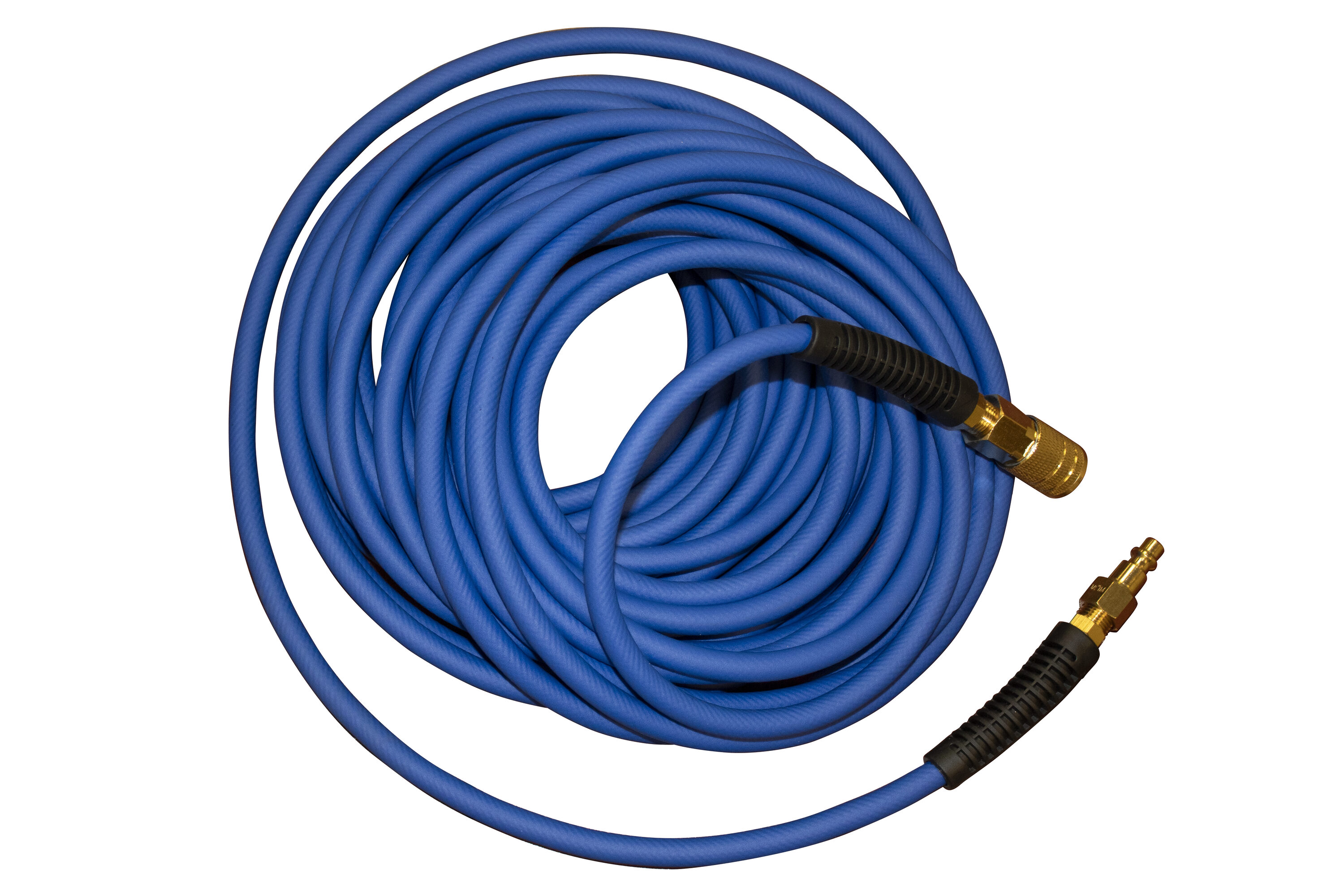 Manguera de aire híbrida California Air Tools Hybrider Flex de 1/4 pulgadas y 50 pies con conexiones rápidas HFH25.50