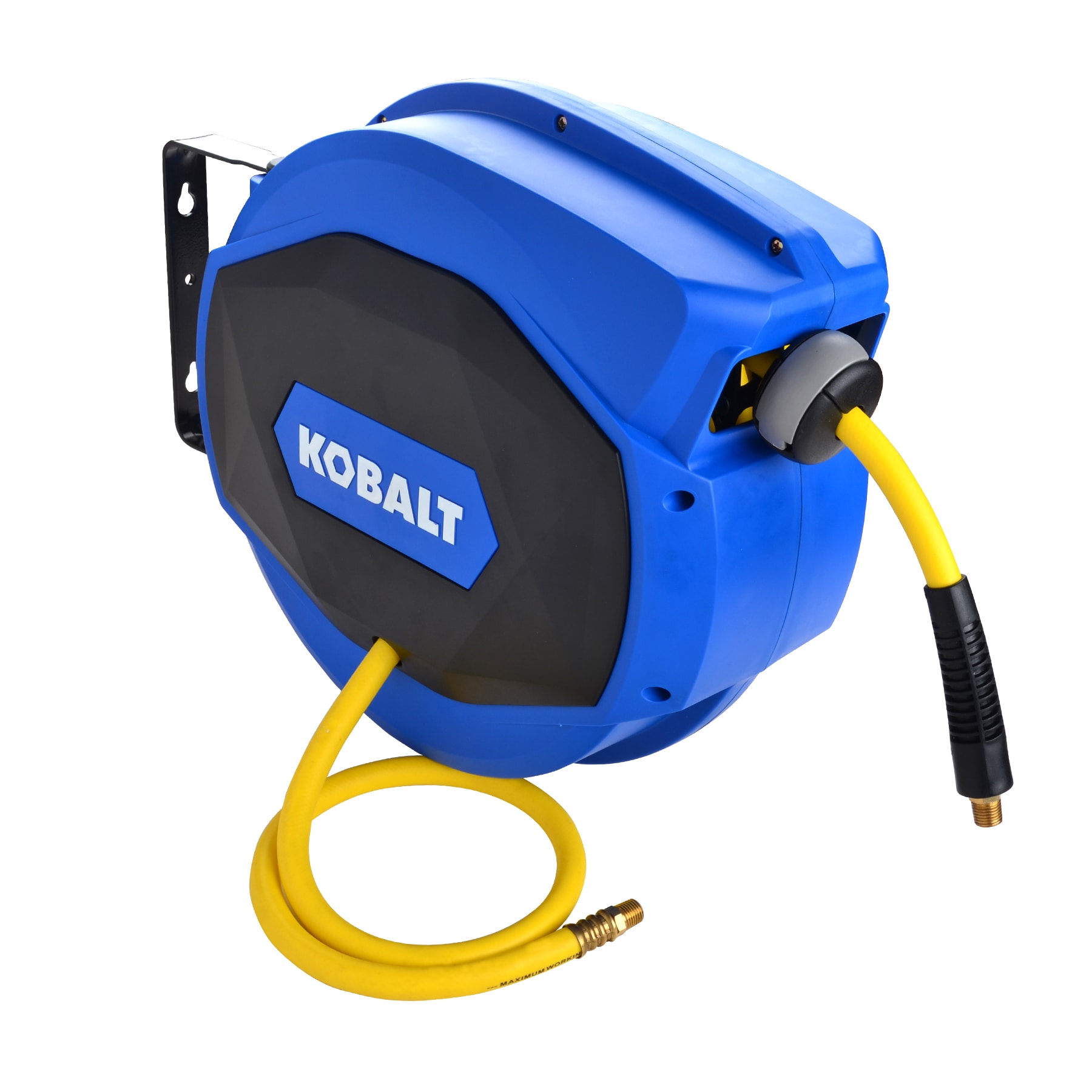 Carrete retráctil cerrado con manguera híbrida de polietileno de 3/8 pulgadas x 50 pies Kobalt SGY-AIR265