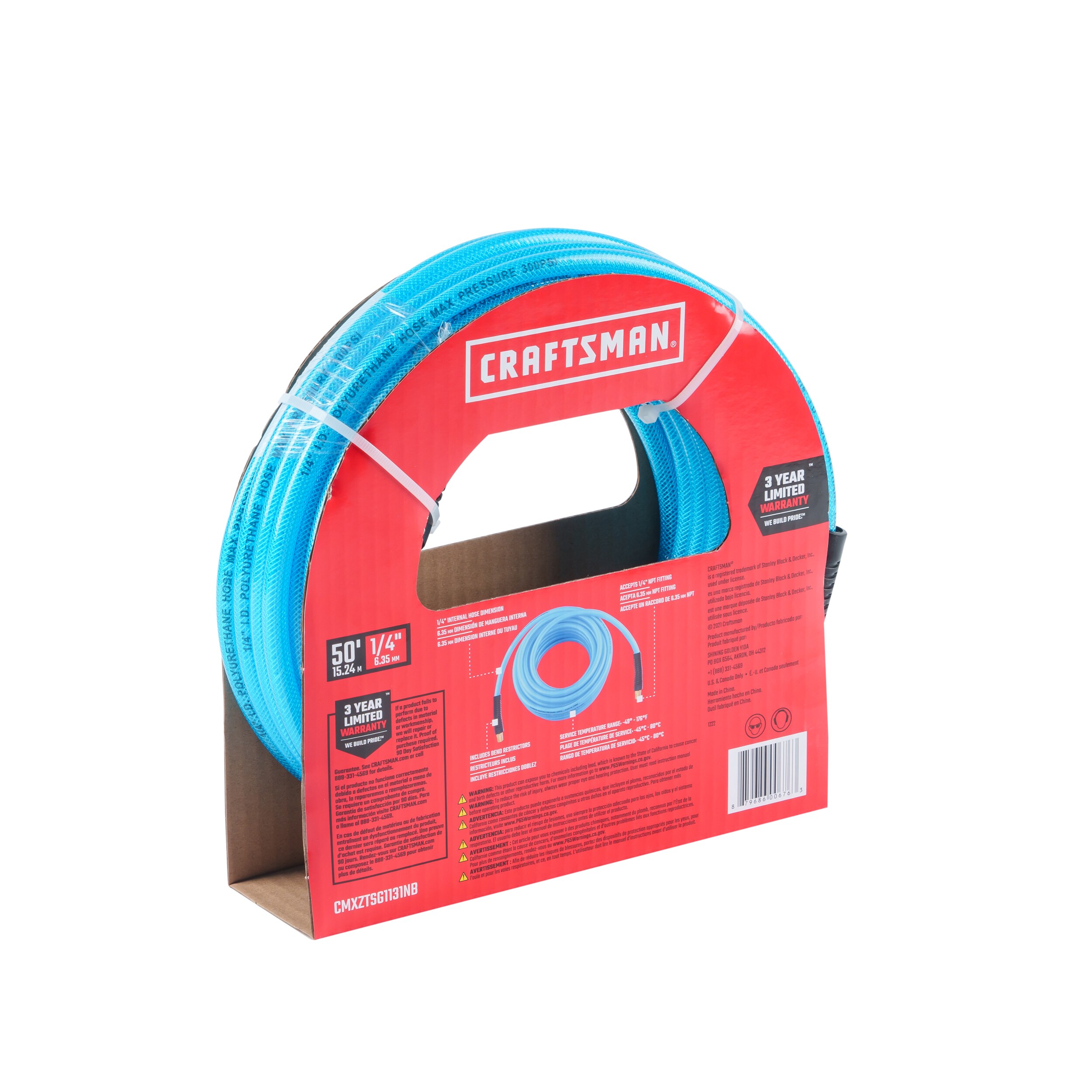 Manguera de Poliuretano de 1/4 pulg. x 50 pies Craftman CMXZTSG1131NB